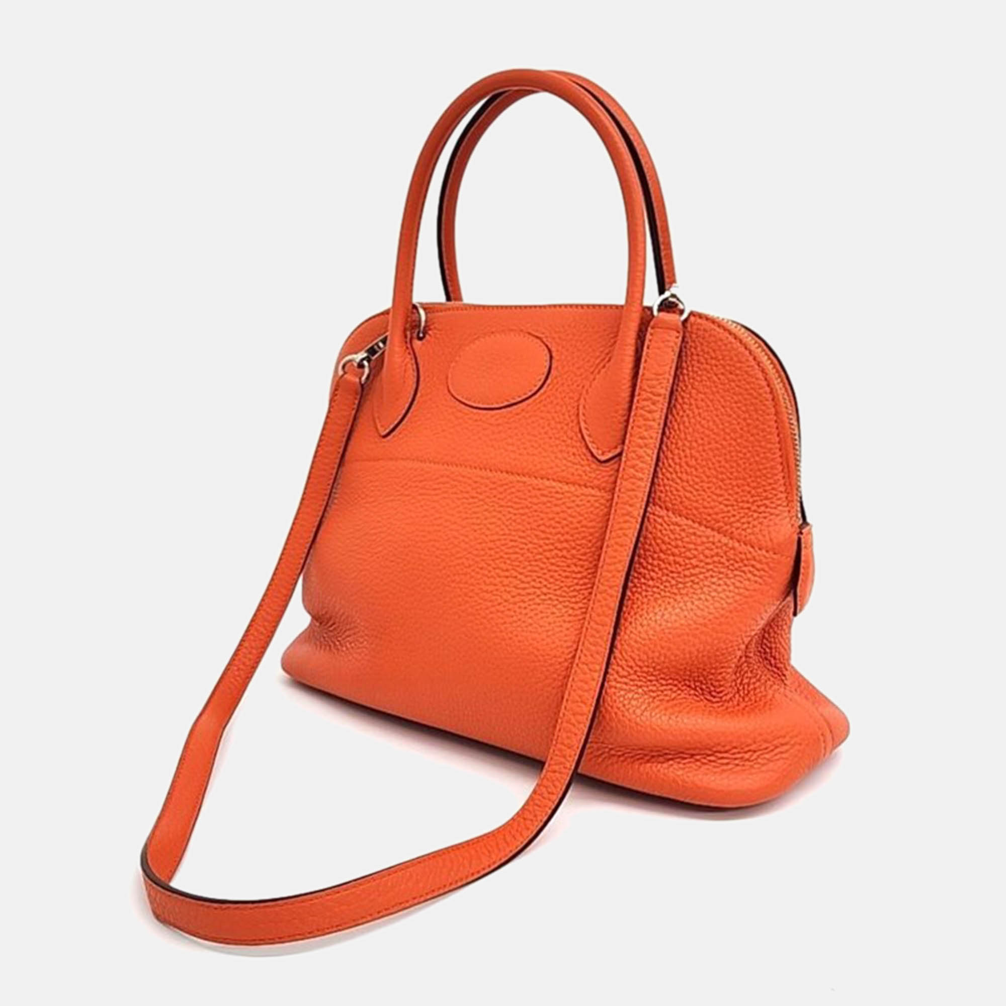 

Hermes Orange Leather Bolide 31 Bag