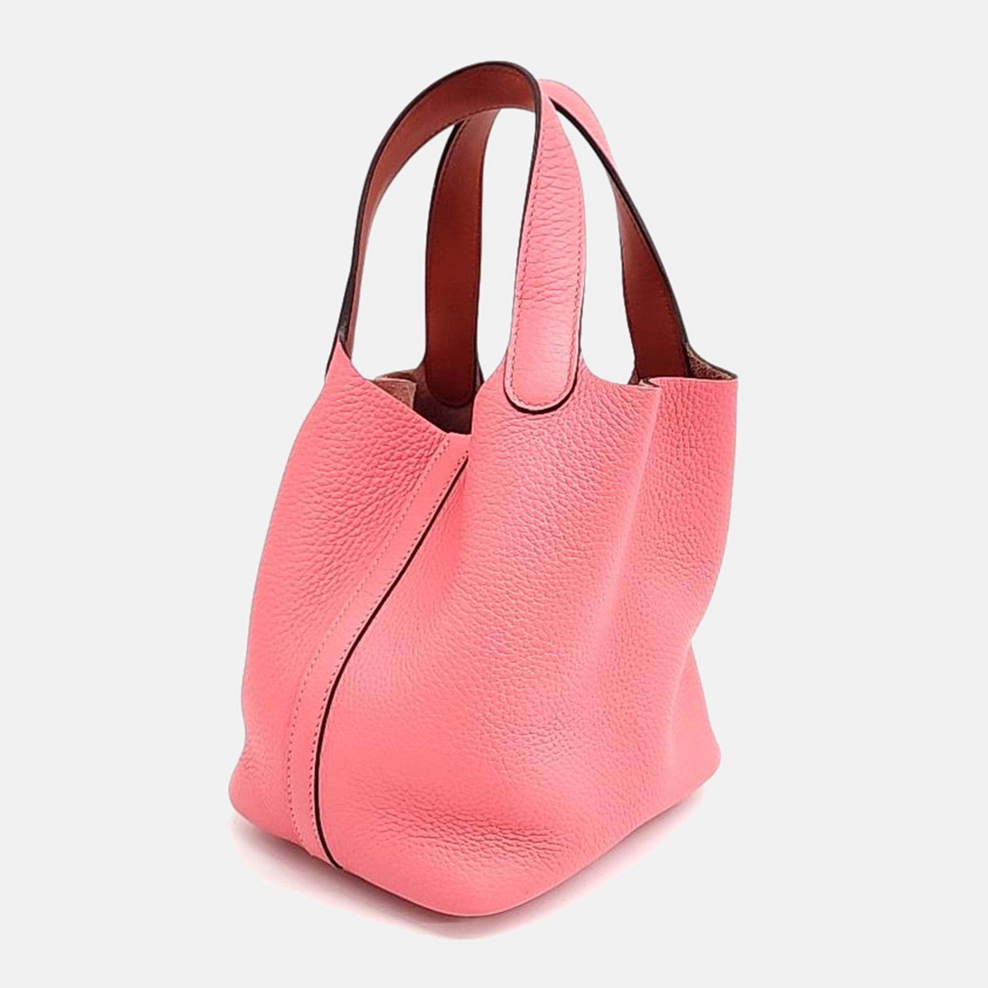 

Hermes Pink Leather Roulis Pico 18 Bag