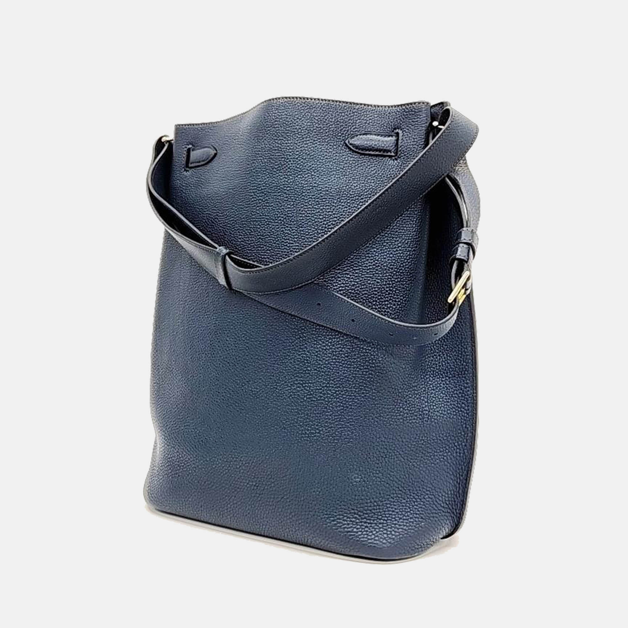 

Hermes Blue Leather So Kelly 26 Bag