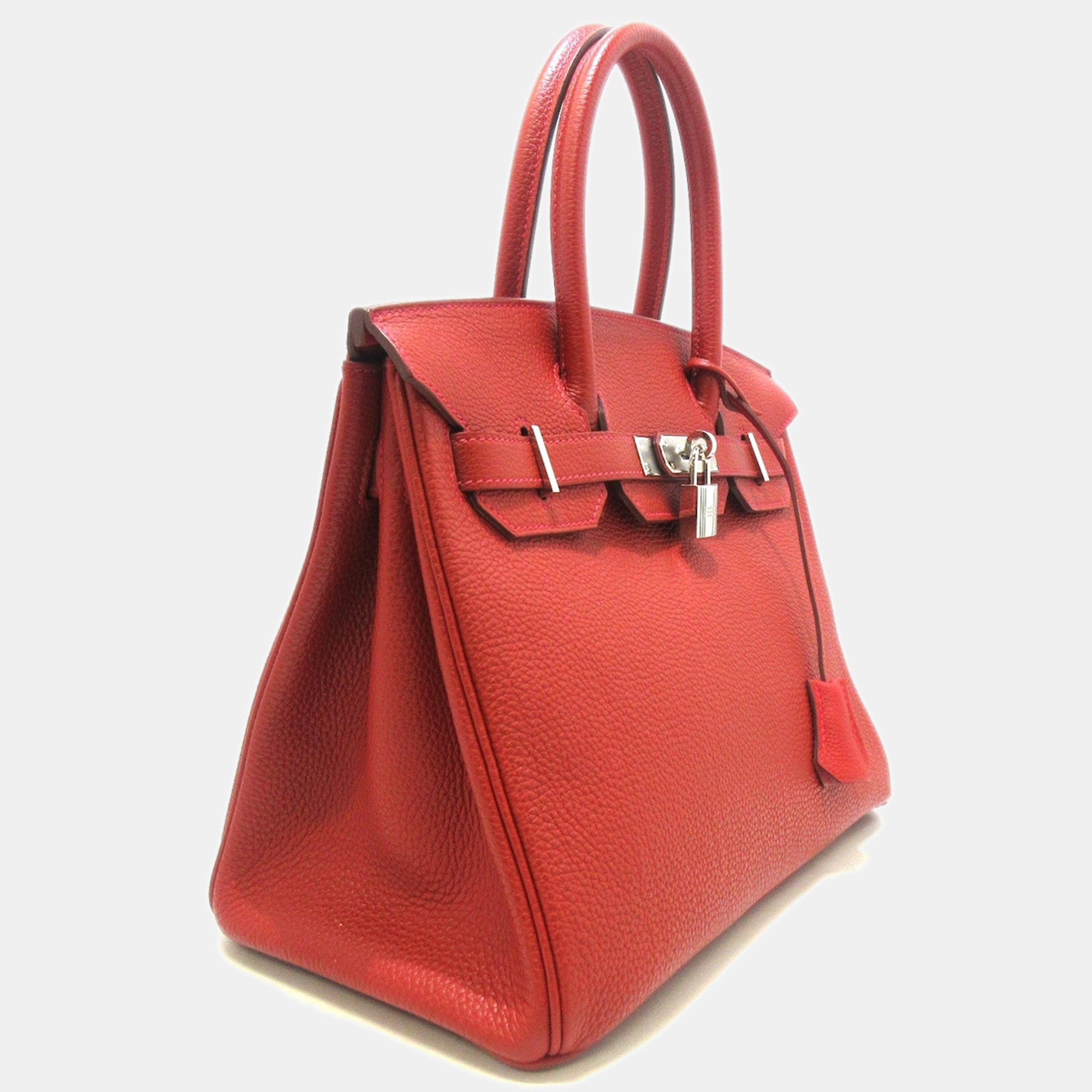 

Hermes Red Togo Leather Palladium Hardware Birkin 30 Bag