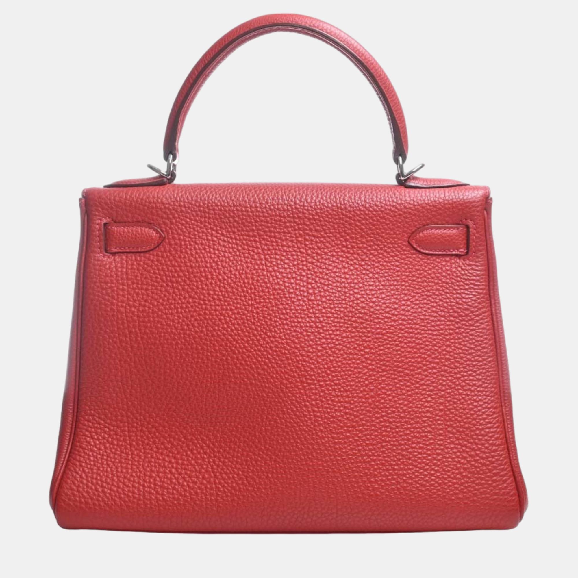 

Hermes Togo Kelly 28 Handbag Red Ladies