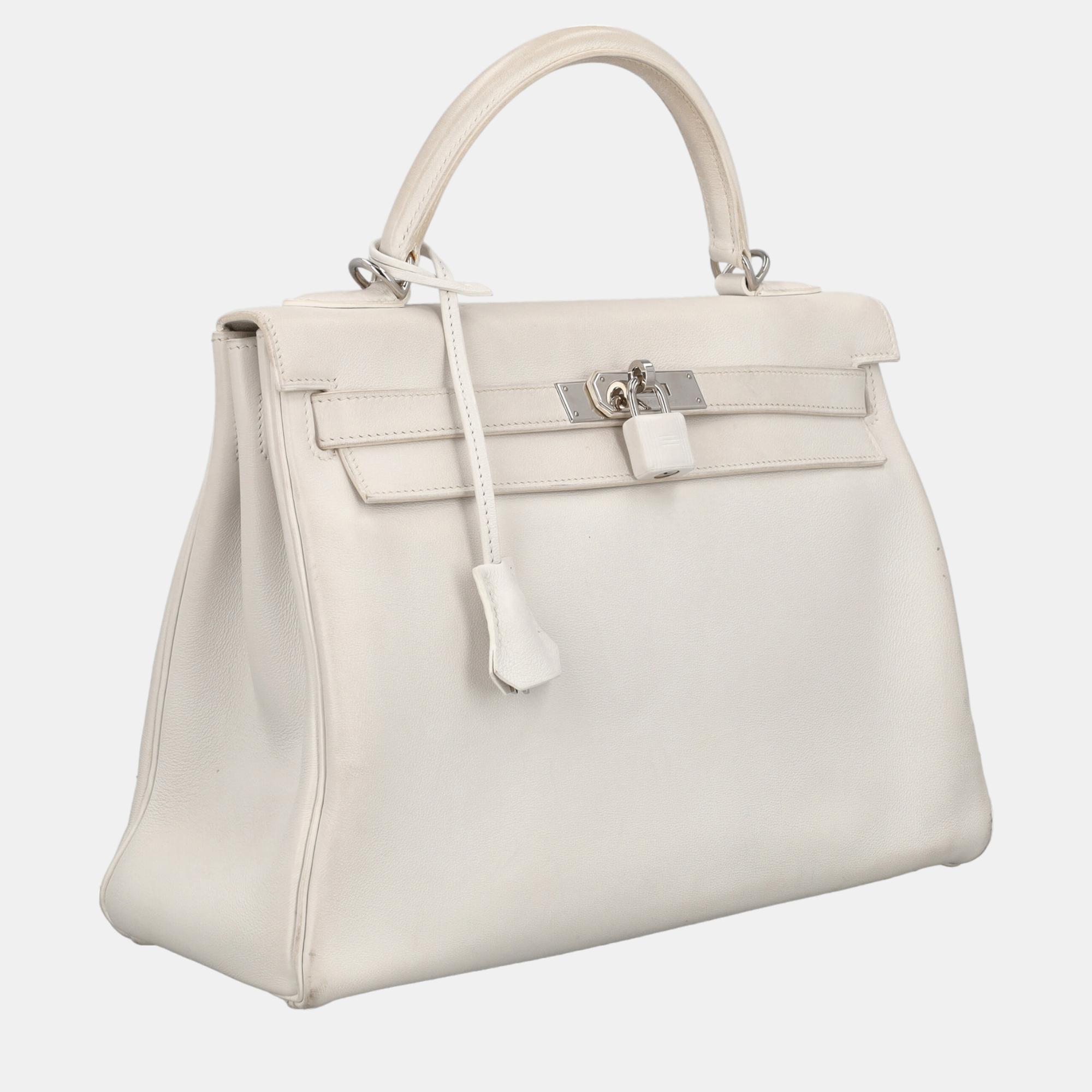 

HermÃ¨s Women's Leather Tote Bag - White