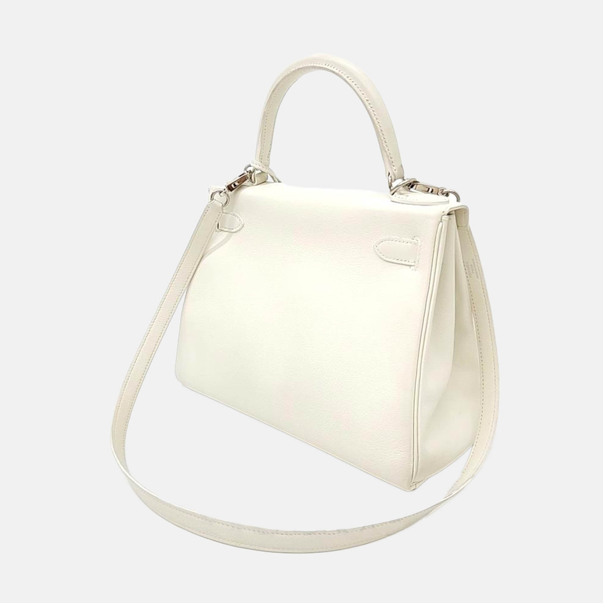 

Hermes Kelly White Leather 28 Bag