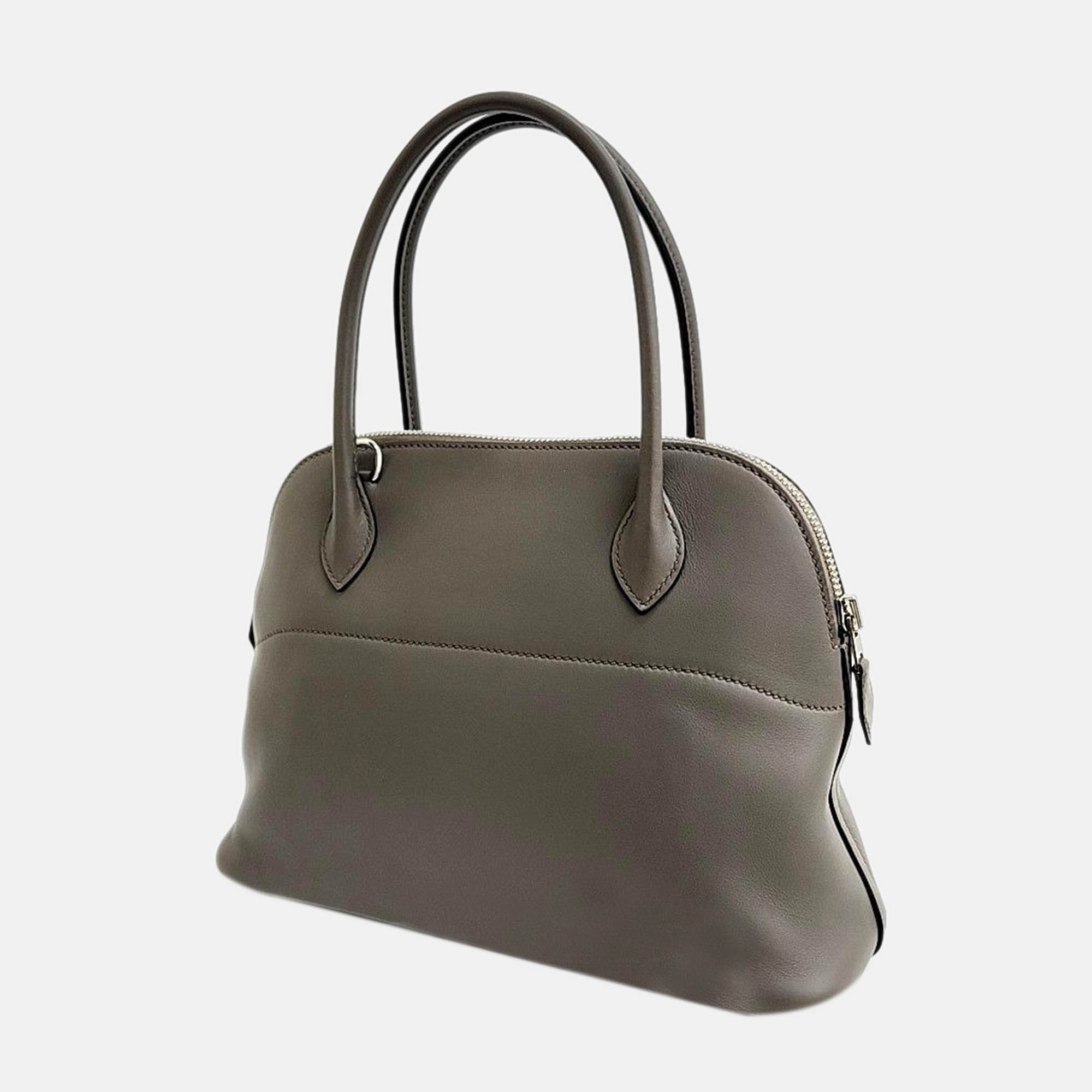 

Hermes Brown Leather Bolide 27 Bag