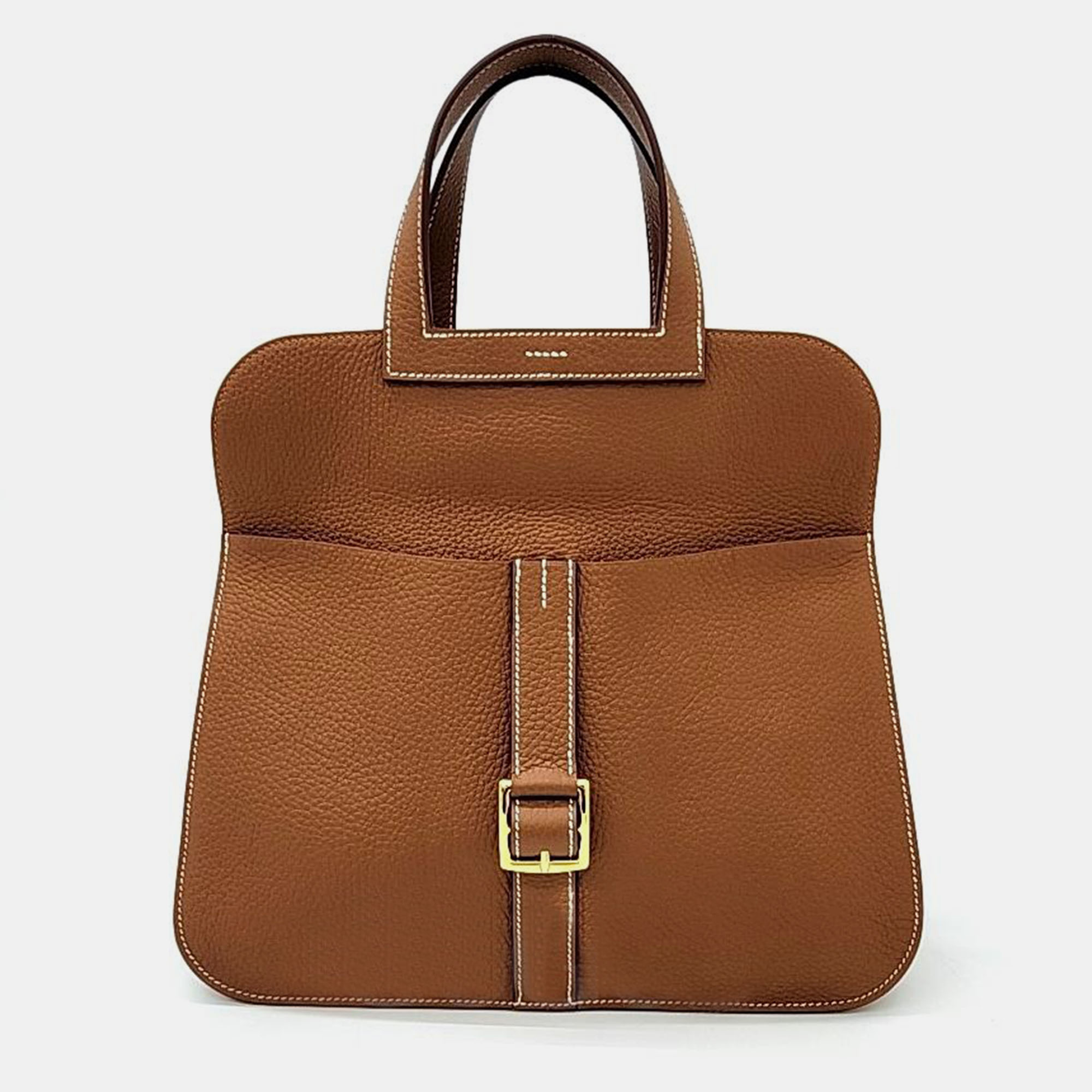 

Hermes Leather Gold Halzan 31 Bag