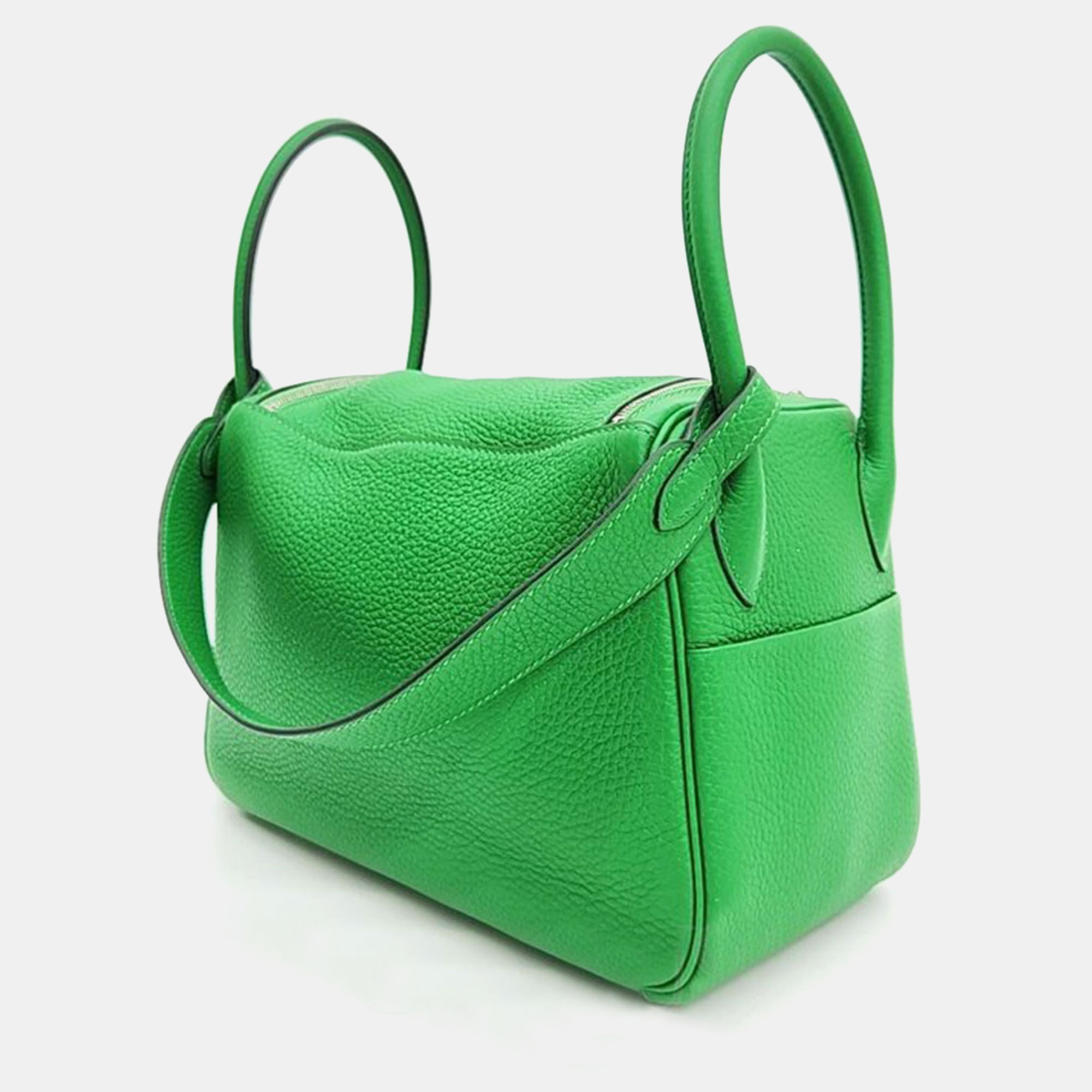

Hermes Leather Green Lindy 26 Bag
