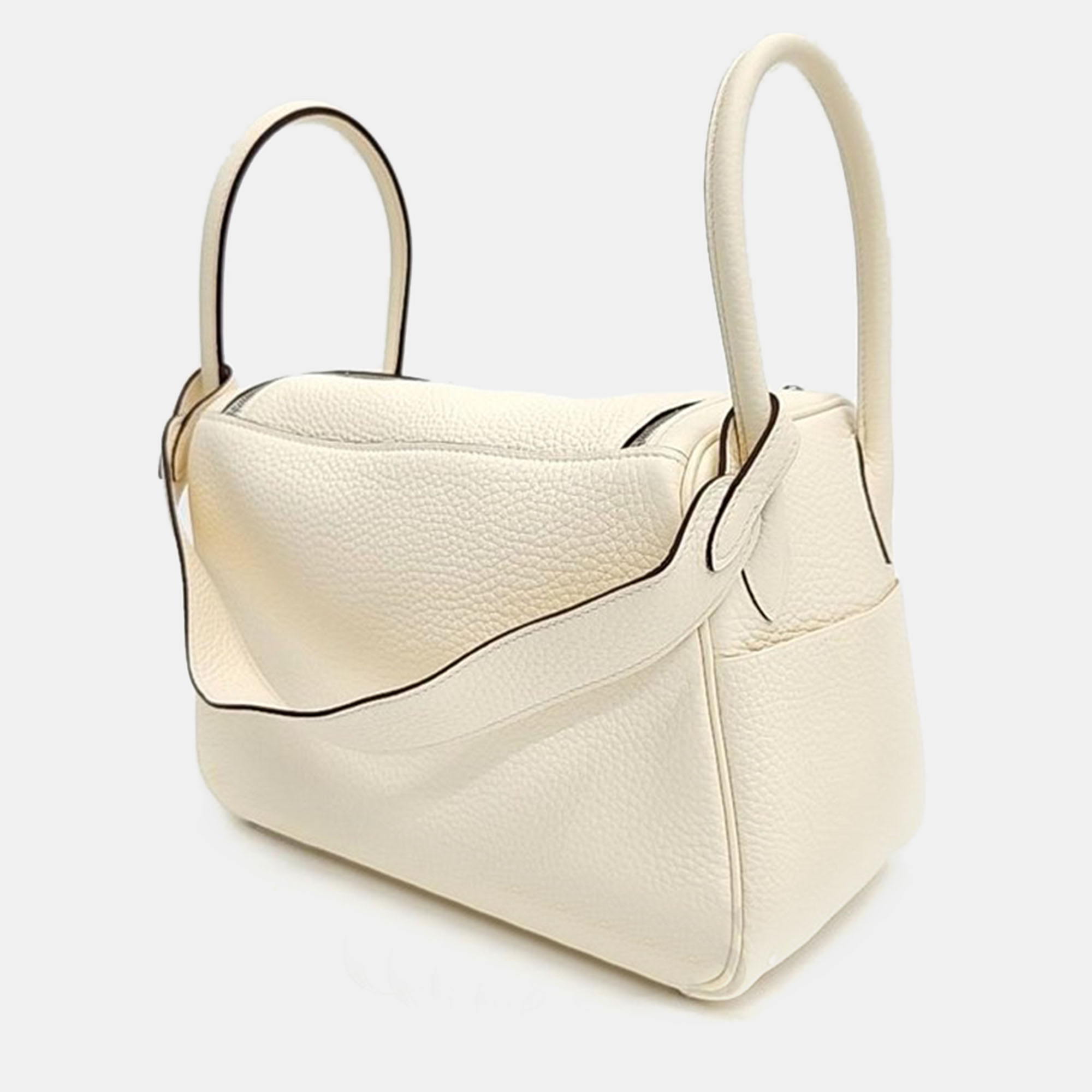 

Hermes Leather White Lindy 26 Bag