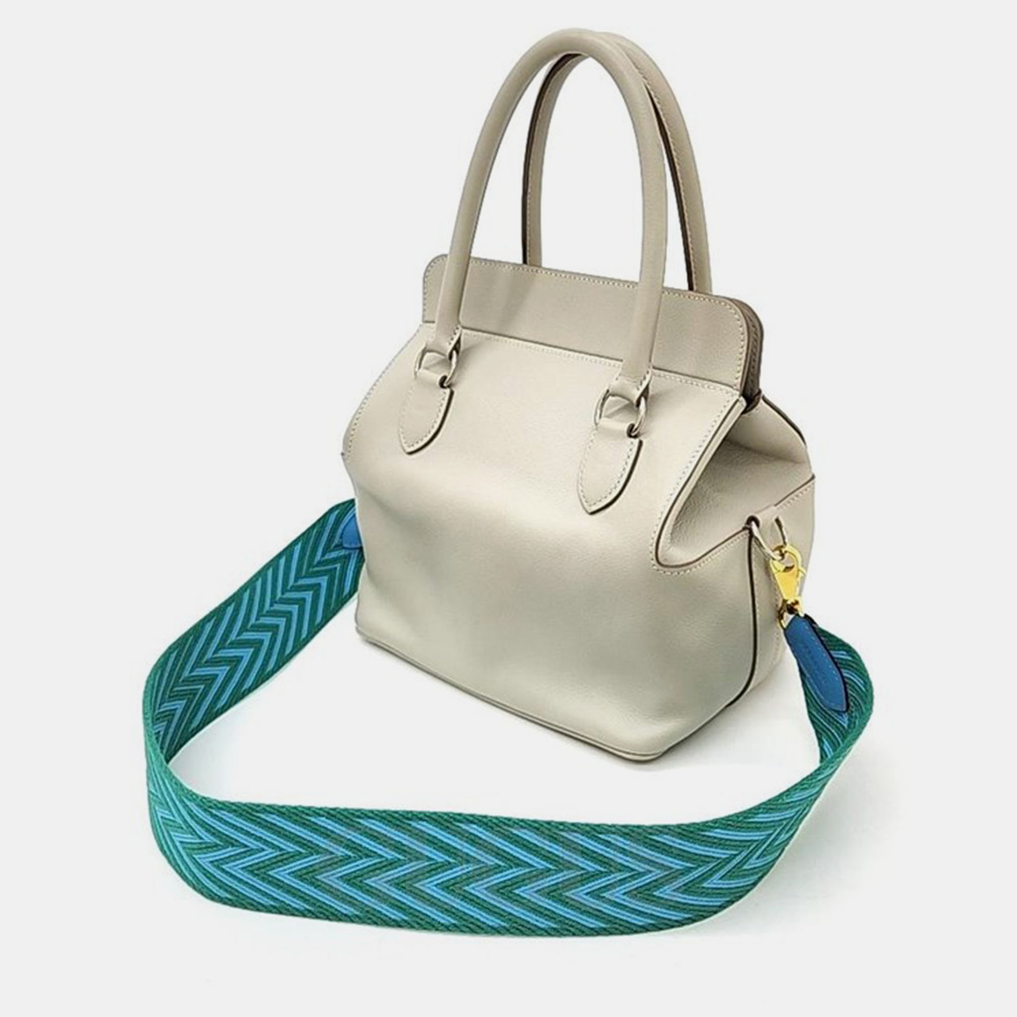 

Hermes Toolbox 20 + Strap Bag, White
