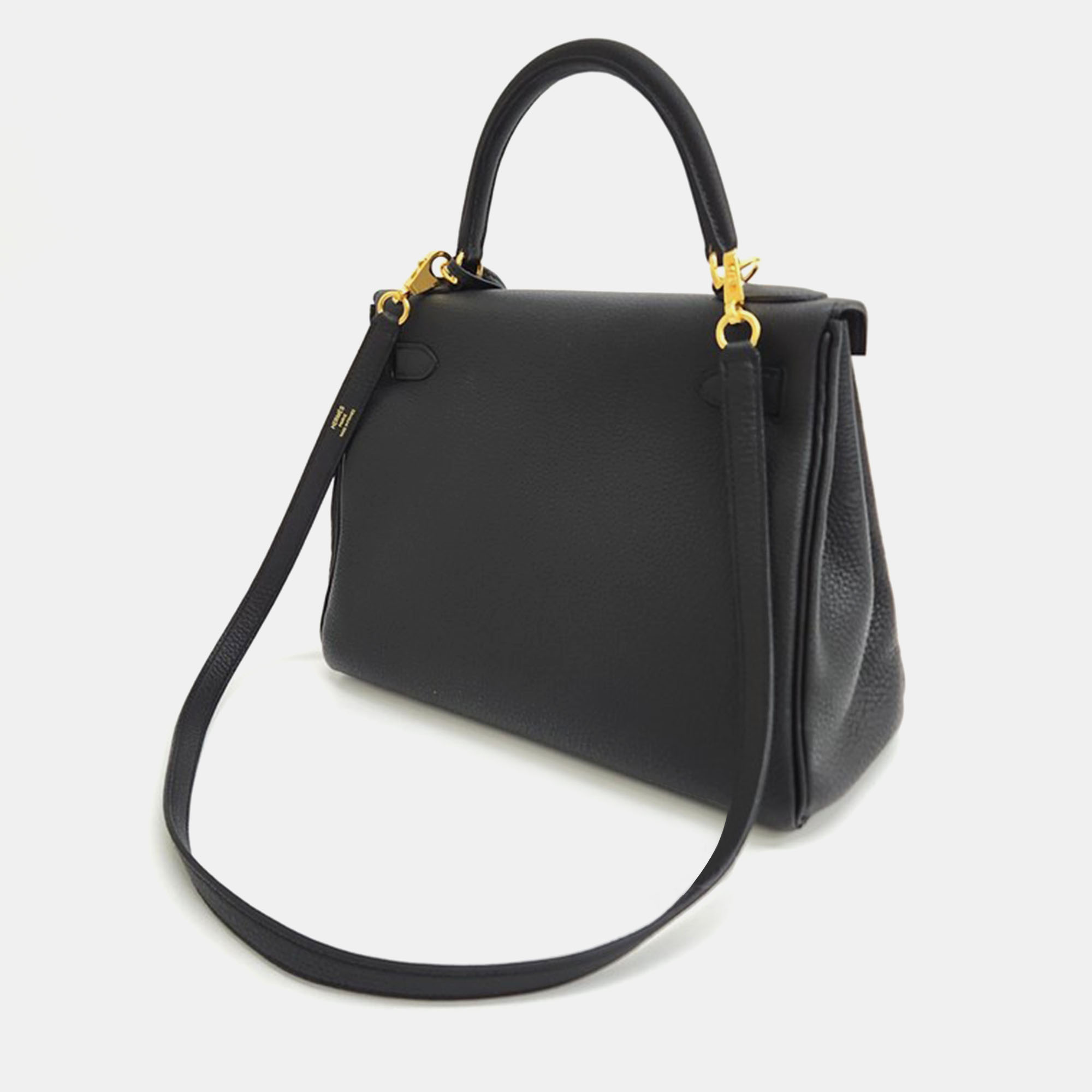

Hermes Leather Black Kelly 28 Bag