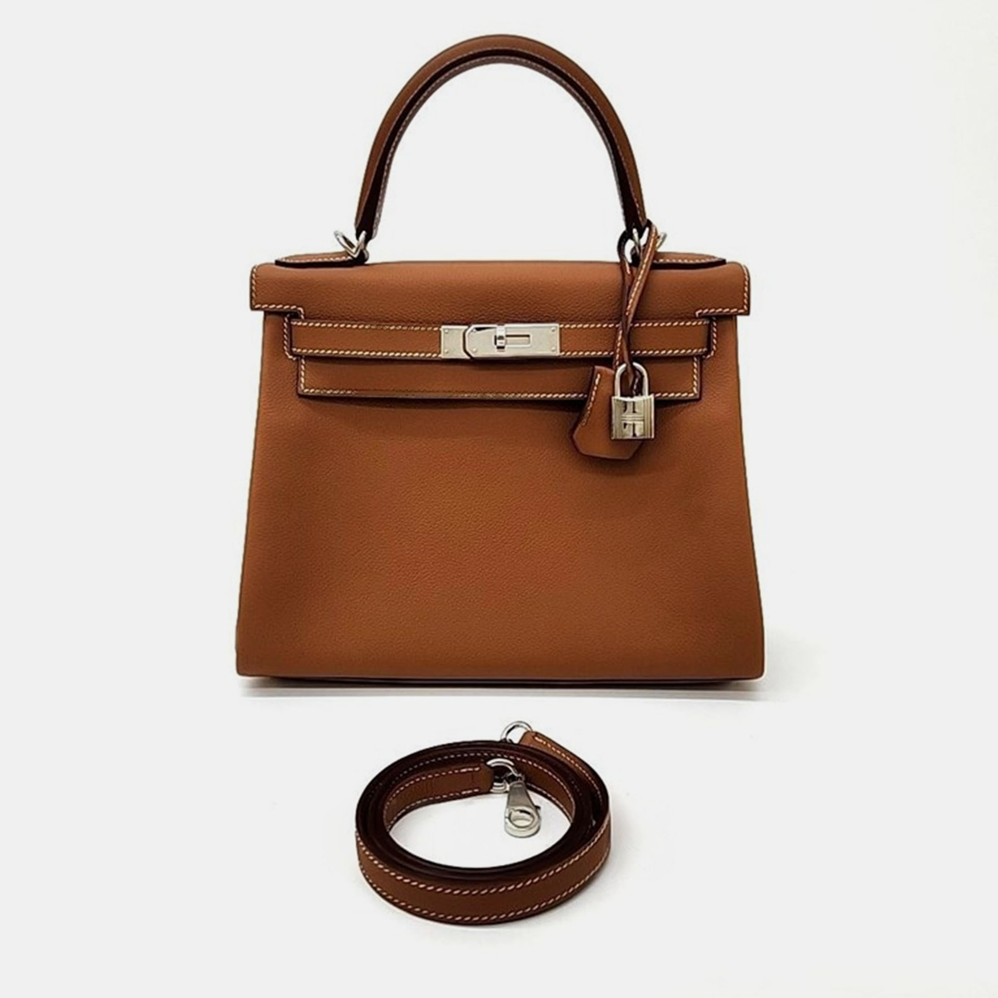 

Hermes Two-Tone Kelly 28 (D) bag, Brown