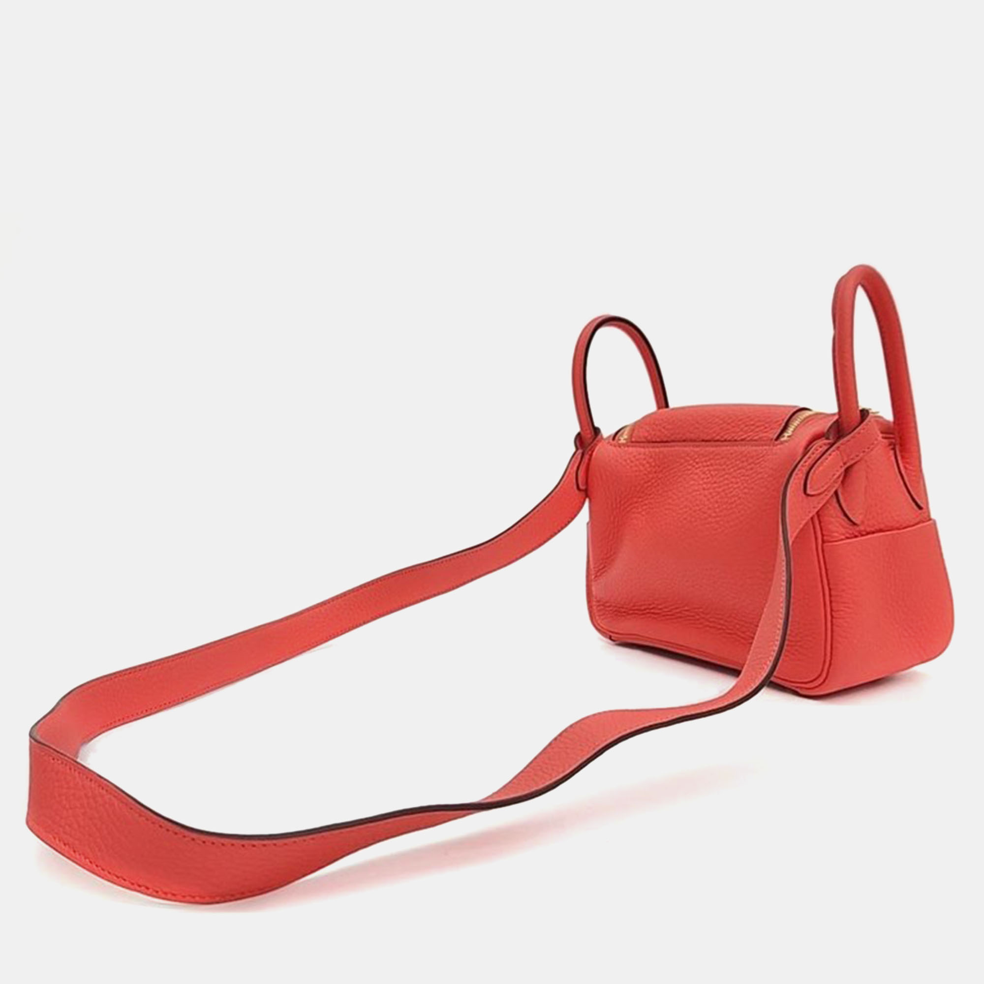 

Hermes Leather Red Lindy 19 Bag