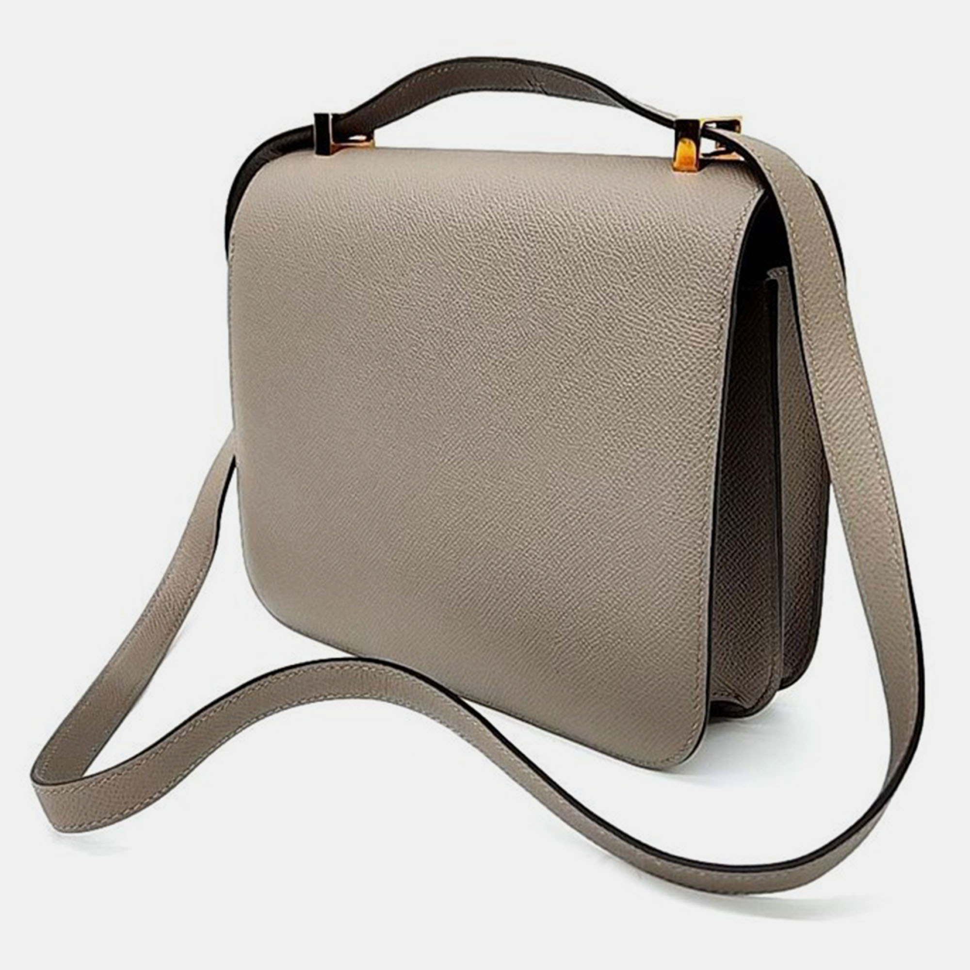 

Hermes Grey Leather Constance 24 Bag