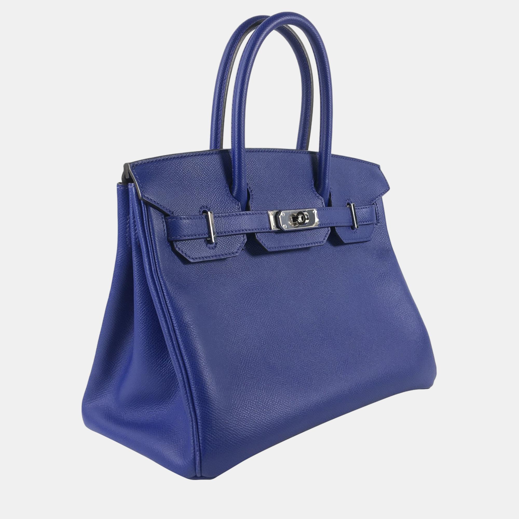 

Hermes Blue Epsom Birkin 30