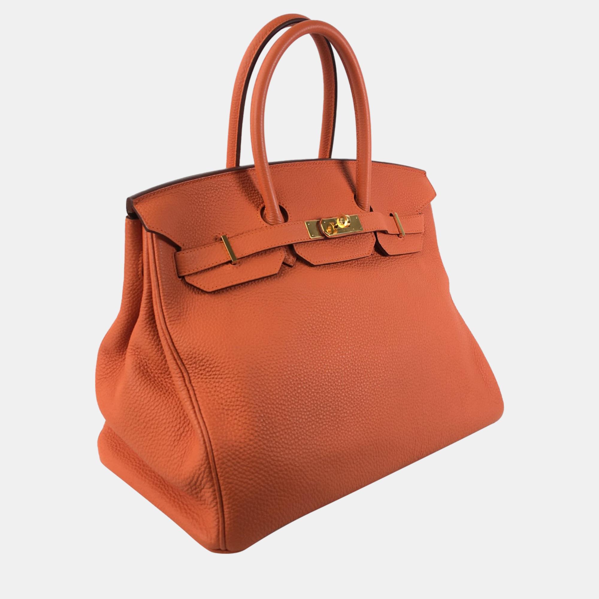 

Hermes Orange 2013 Togo Birkin Retourne 35