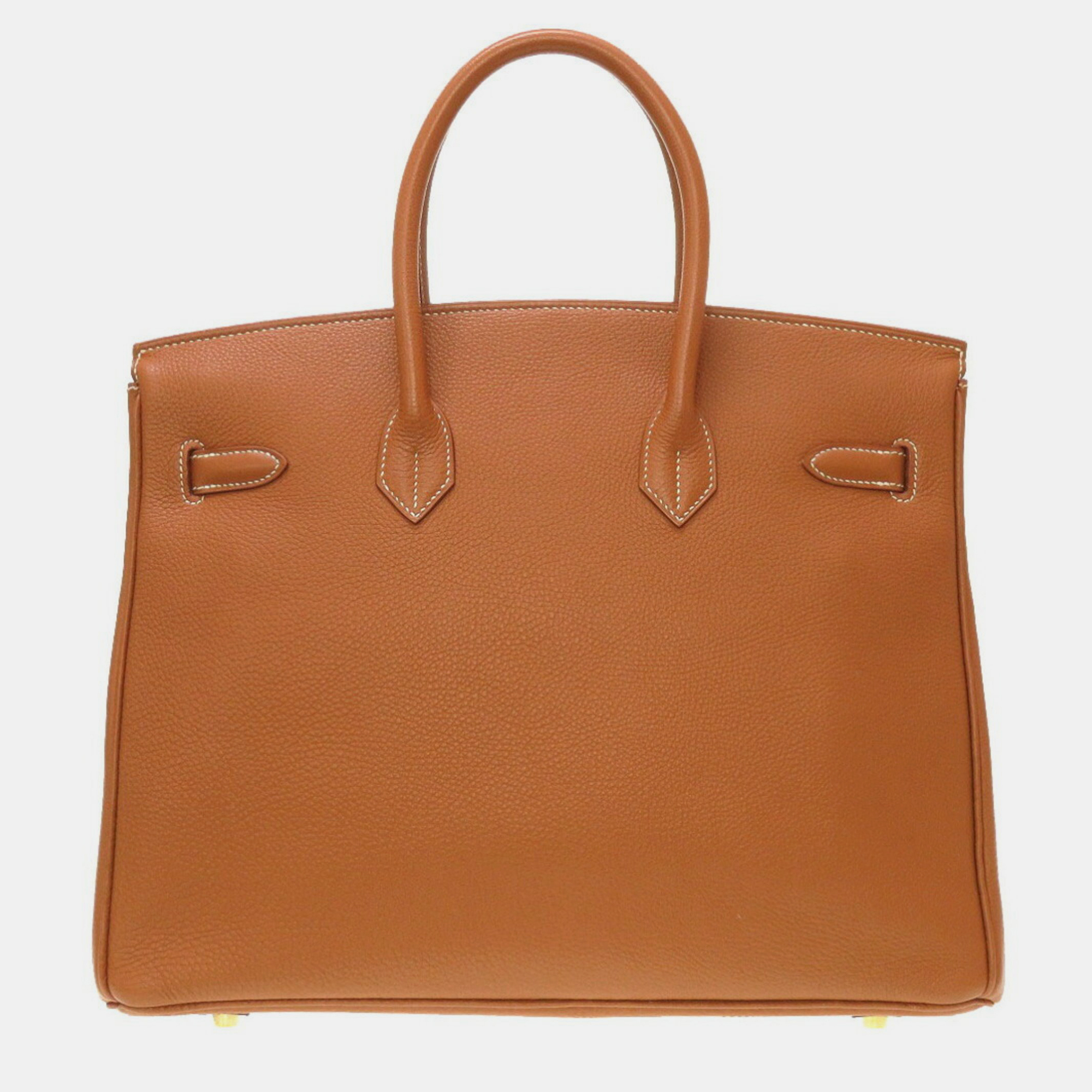 

Hermes Birkin 35 Togo Gold D Stamp Handbag Brown