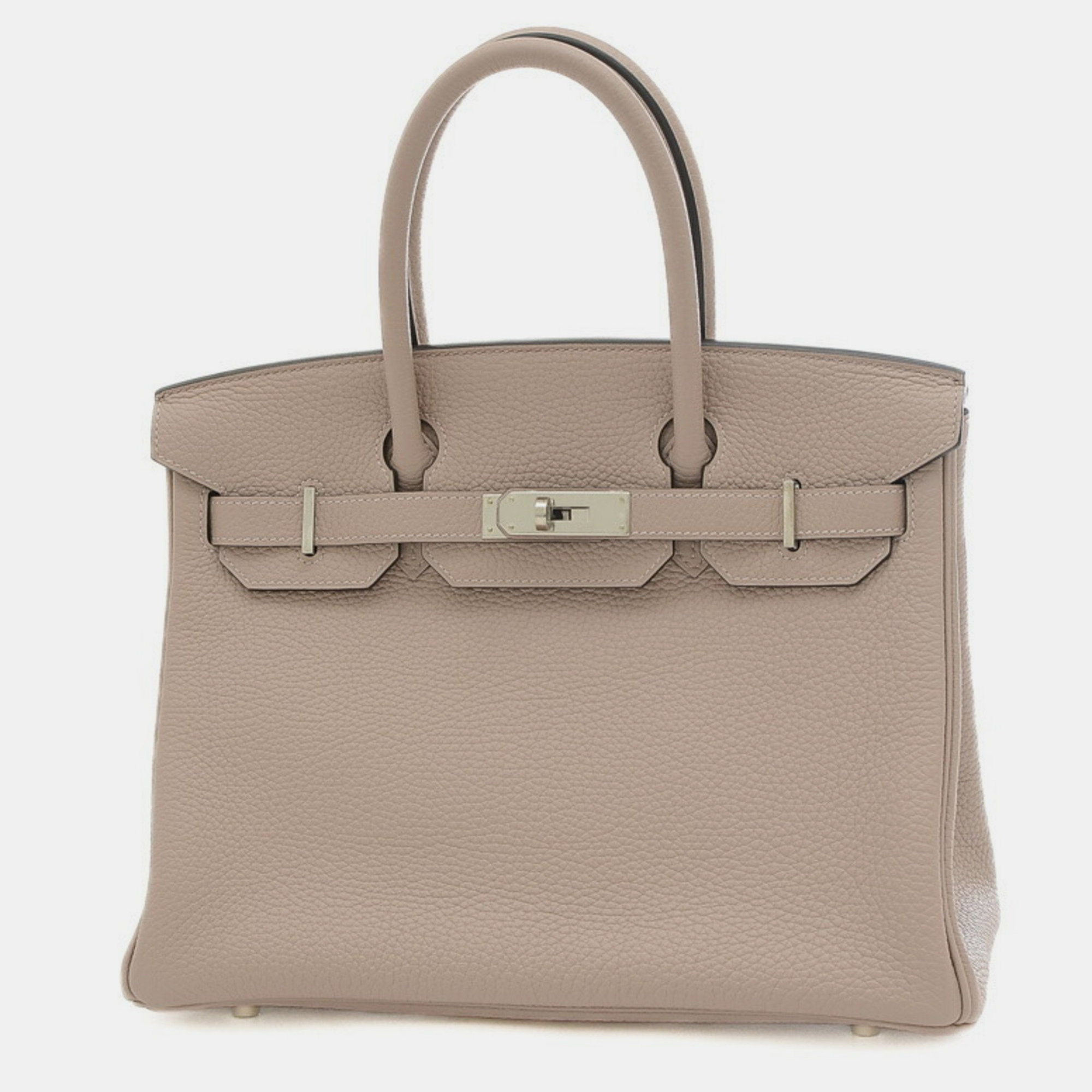 

Hermes Birkin 30 Handbag Taurillon Glycine Silver Hardware X Engraved, Grey