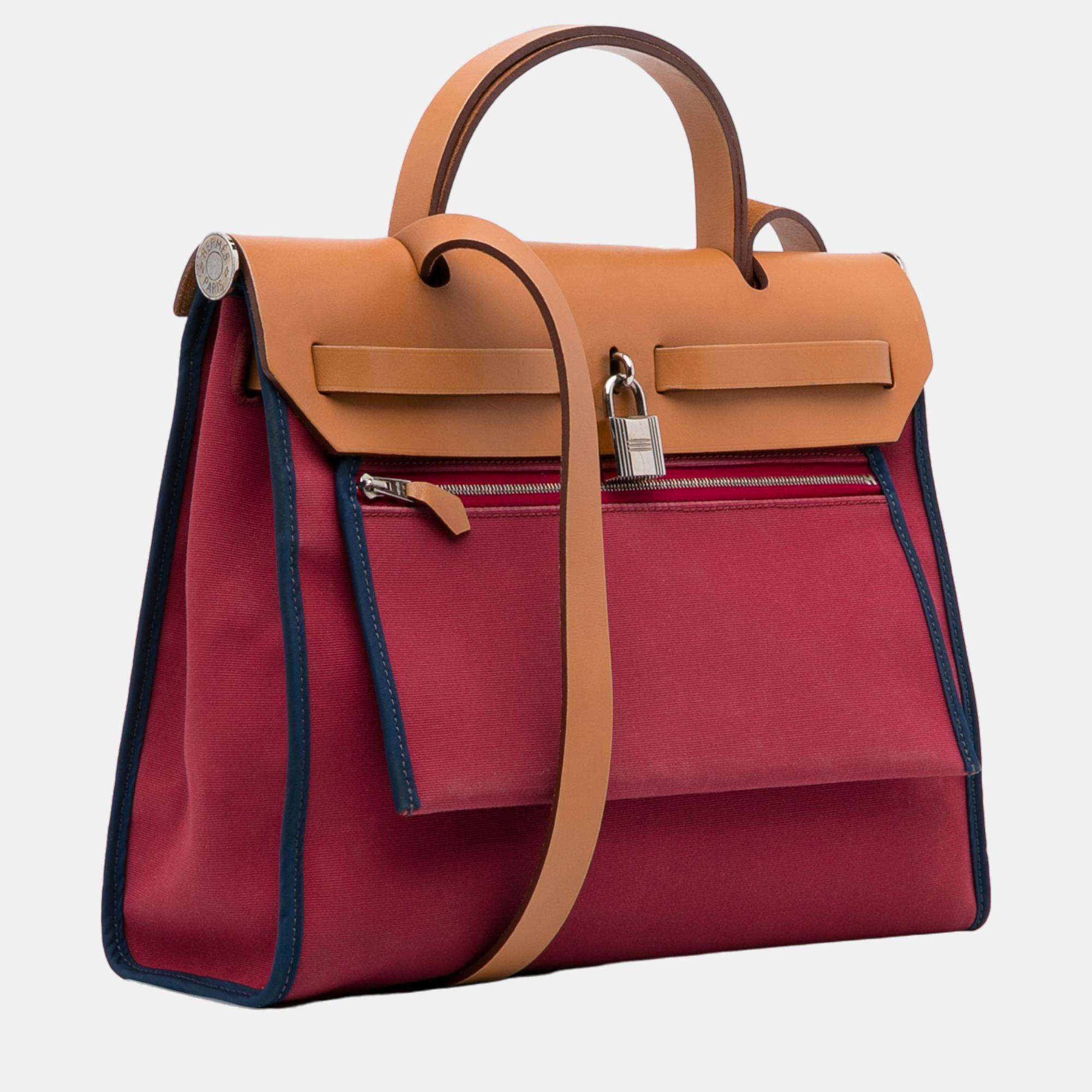 

Hermes Red Herbag Zip 31 Satchel