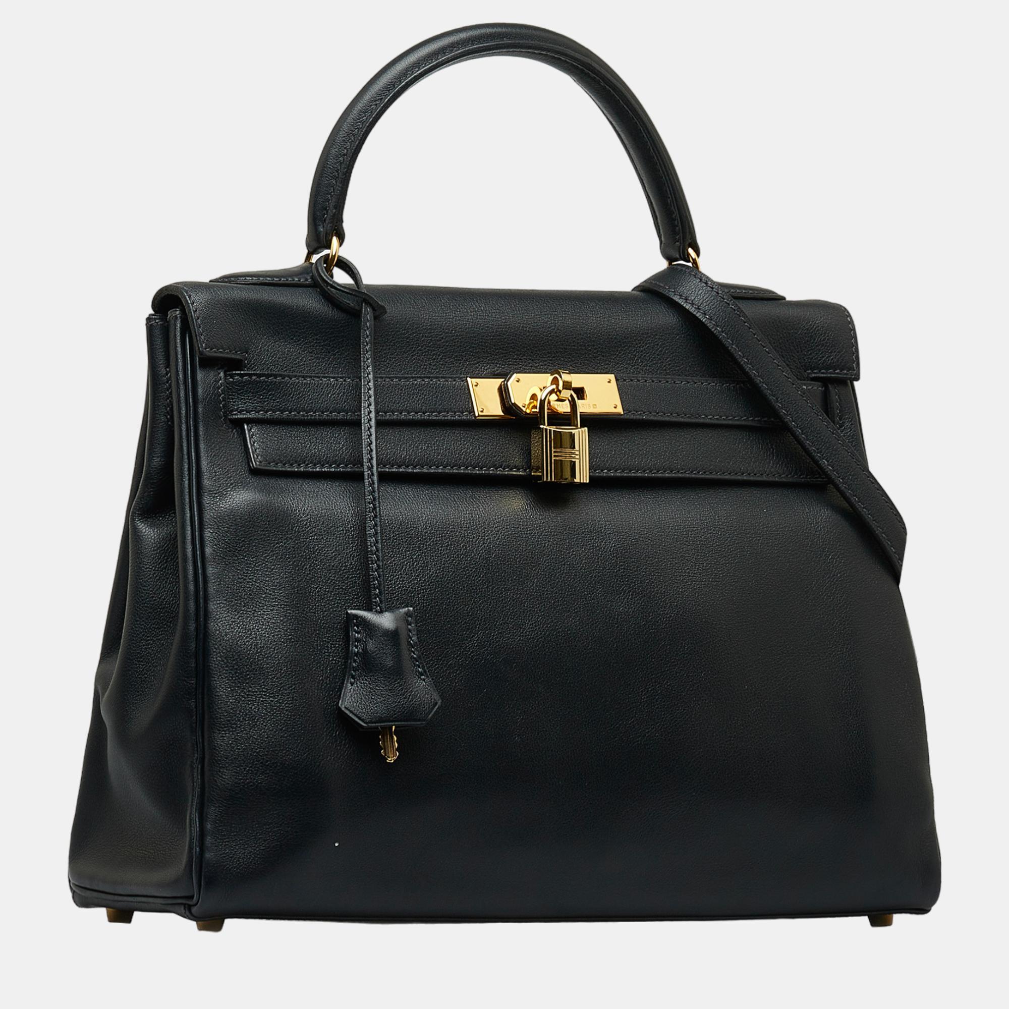 

Hermes Black 1997 Evercolor Kelly 32