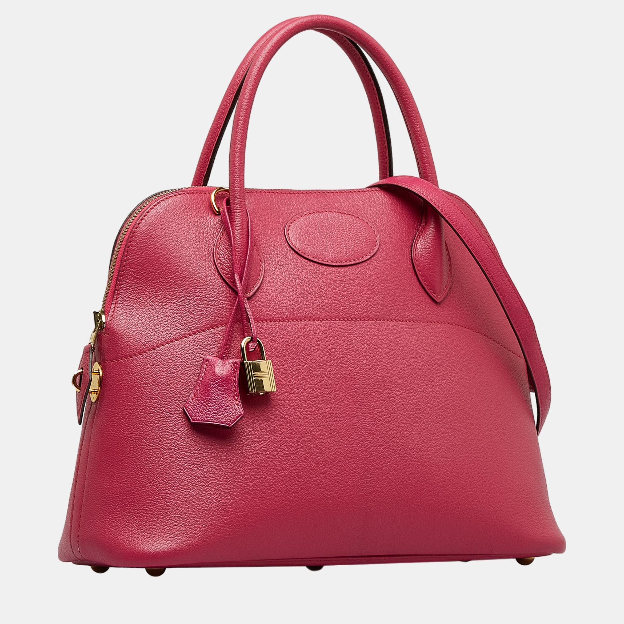 

Hermes Pink Chevre Bolide 31