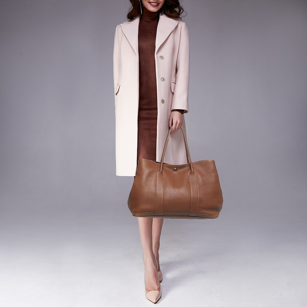

Hermes Marron d'Inde Negonda Leather Garden Party 36 Bag, Brown