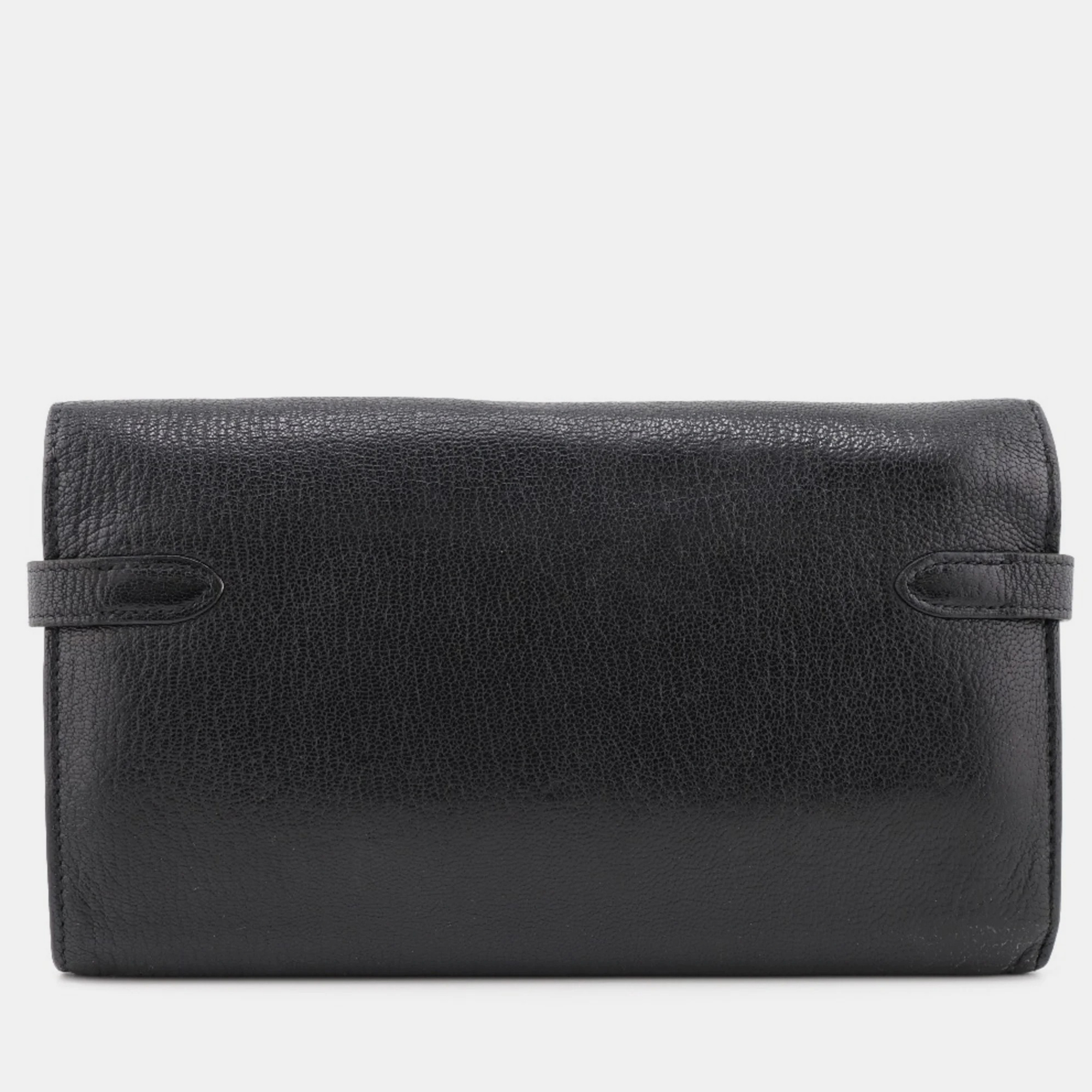 

HERMES Kelly Wallet Long Black Unisex