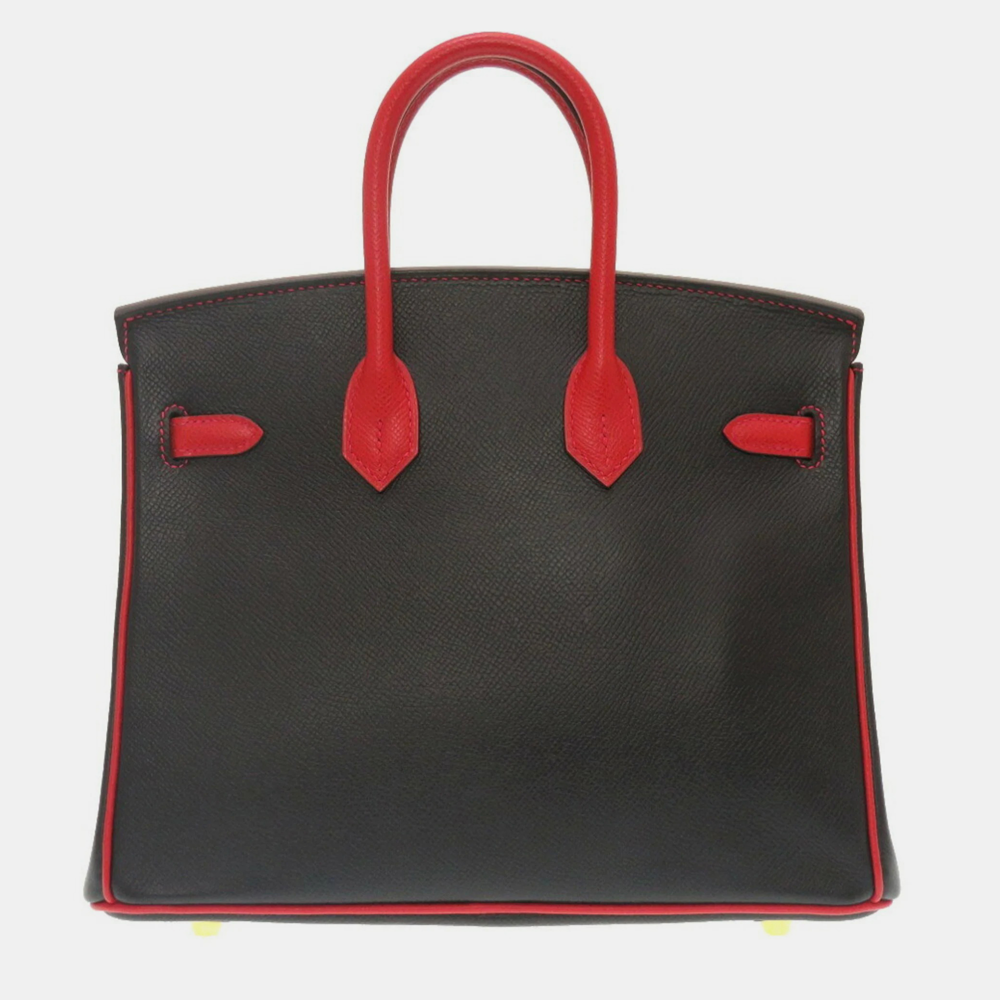 

Hermes Birkin 25 Vaux Epson Black Rouge Cazac T stamp (made in 2015) Personal order SPO handbag bag black red 0006