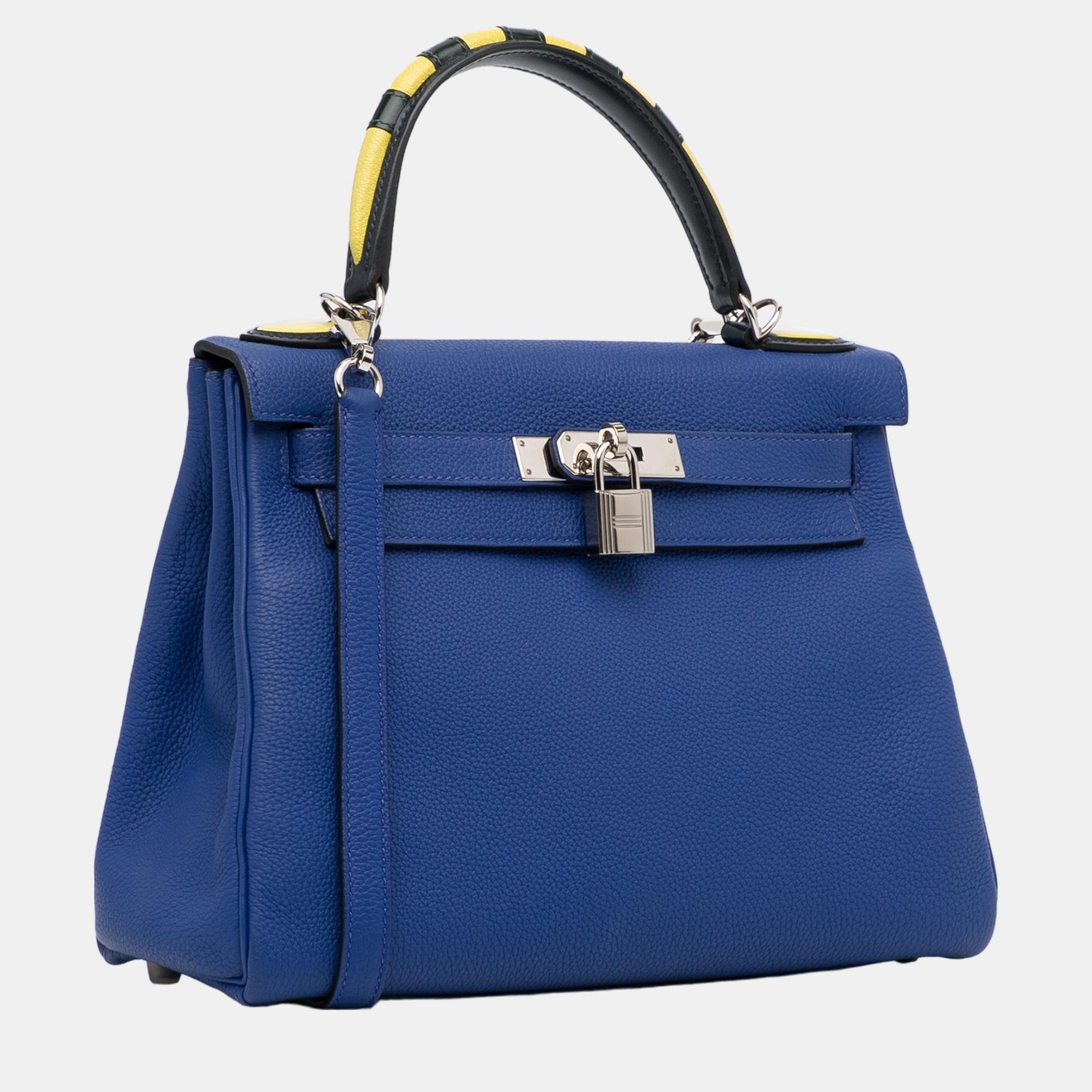 

Hermes Blue Togo Au Trot Kelly Retourne 28