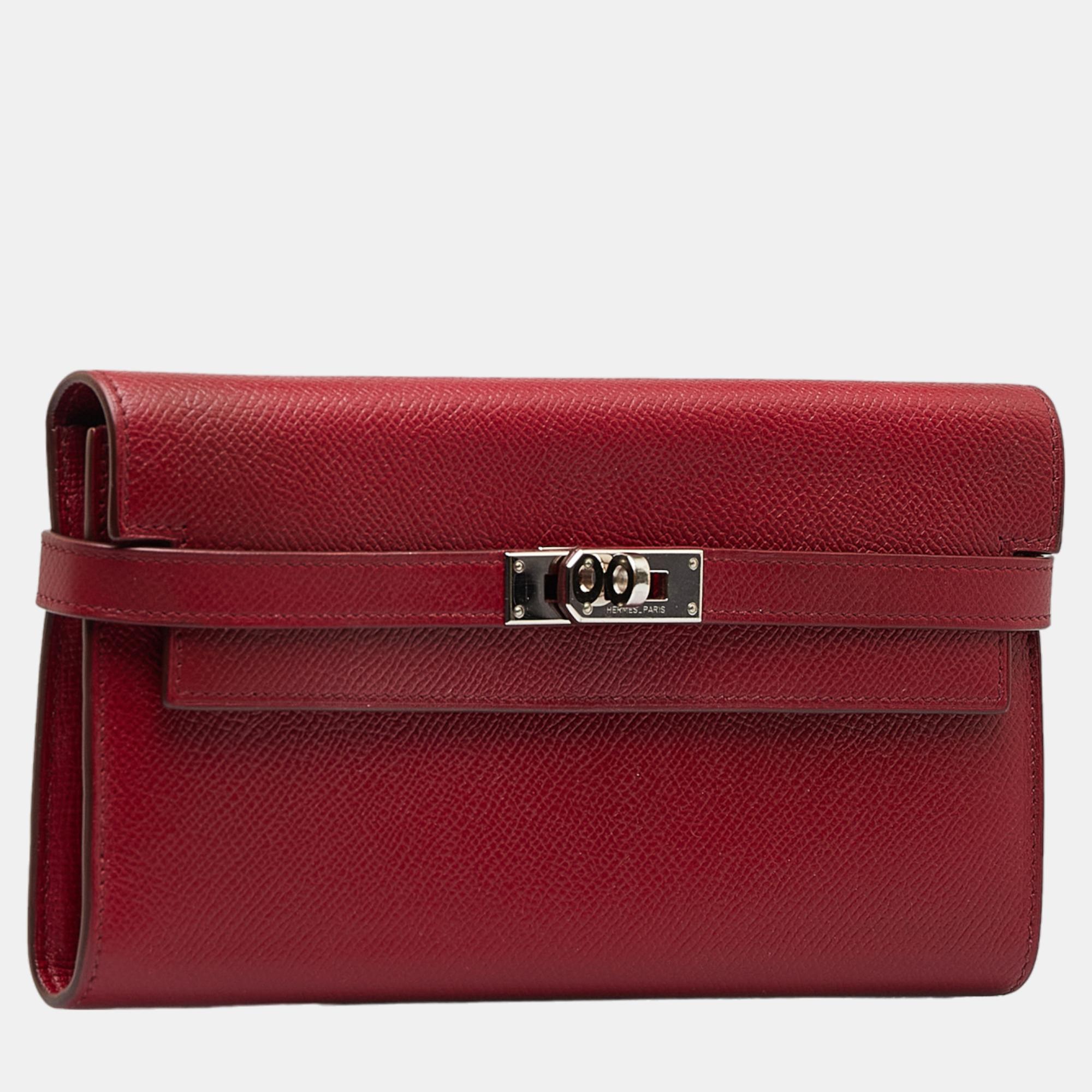 

Hermes Red Kelly Long Wallet