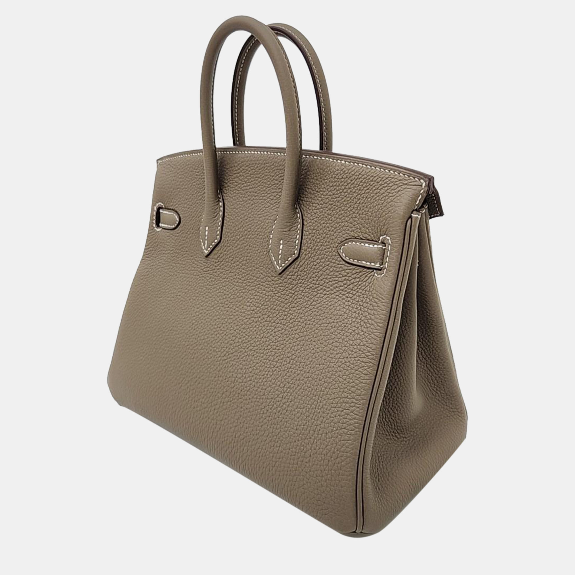 

Hermes Brown Leather Birkin 25 Bag