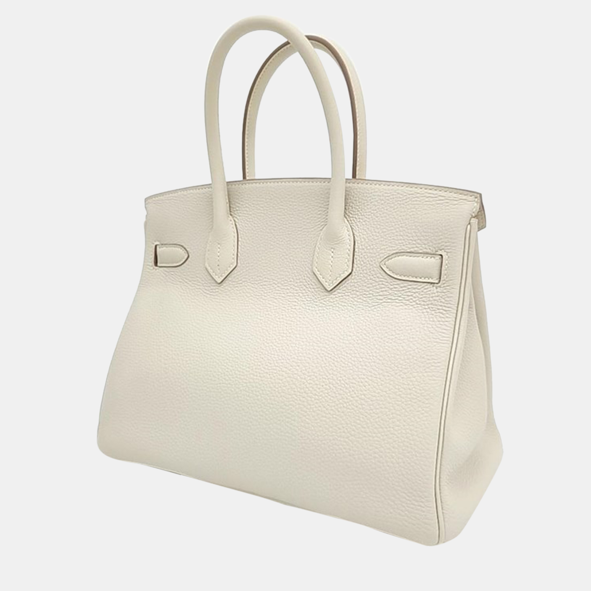 

Hermes Cream Leather Birkin 30 Bag