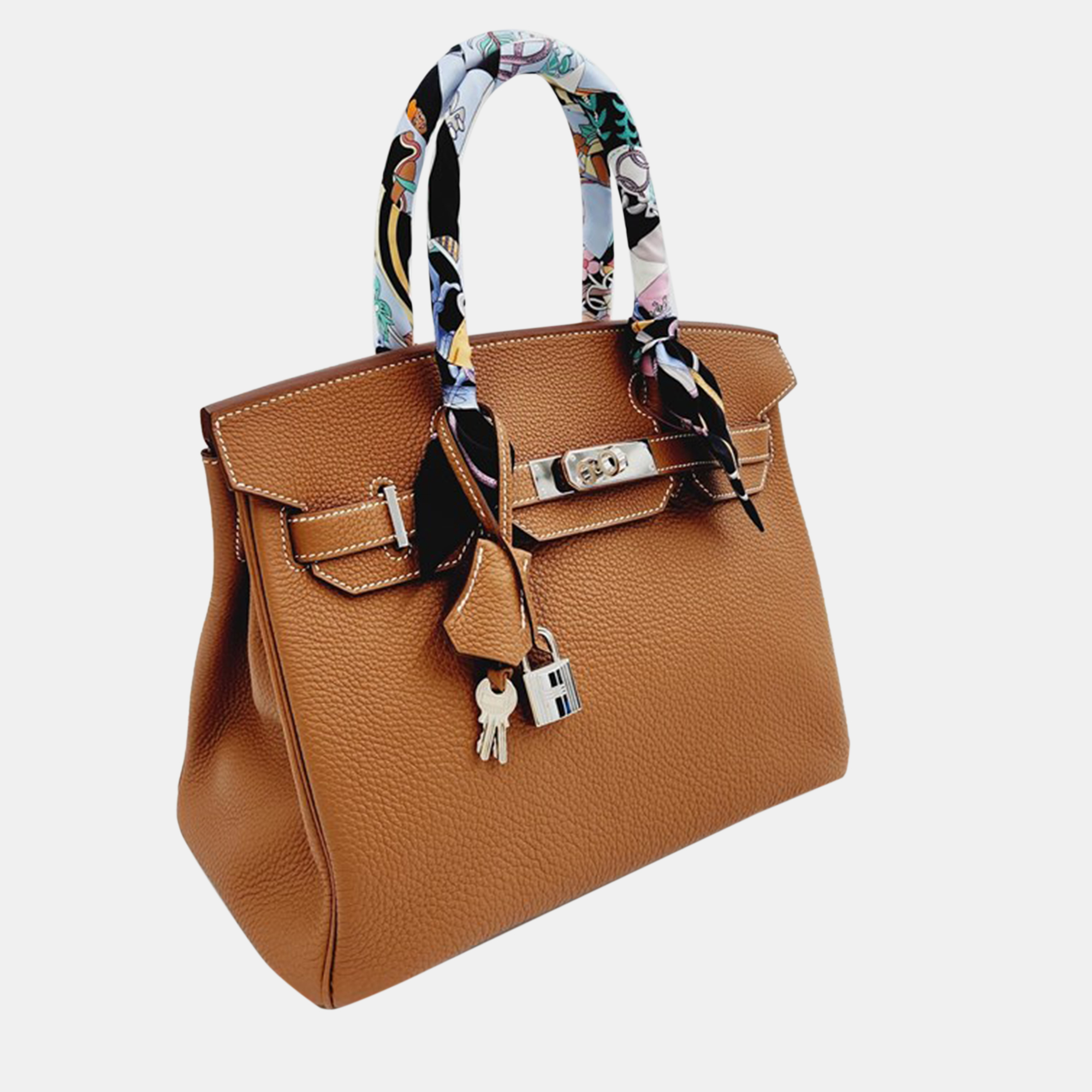 

Hermes Birkin 30 + Twilly Bag, Brown