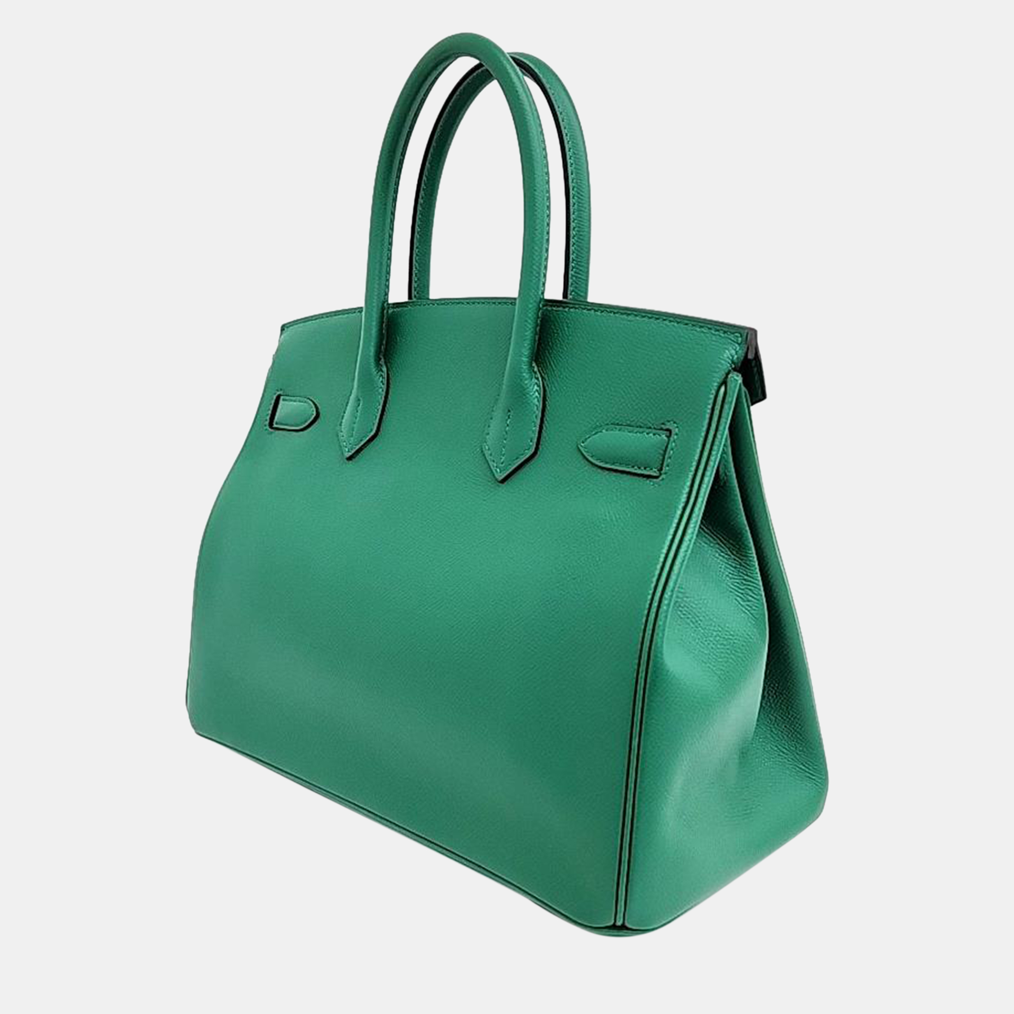 

Hermes Birkin Green Leather 30 Bag