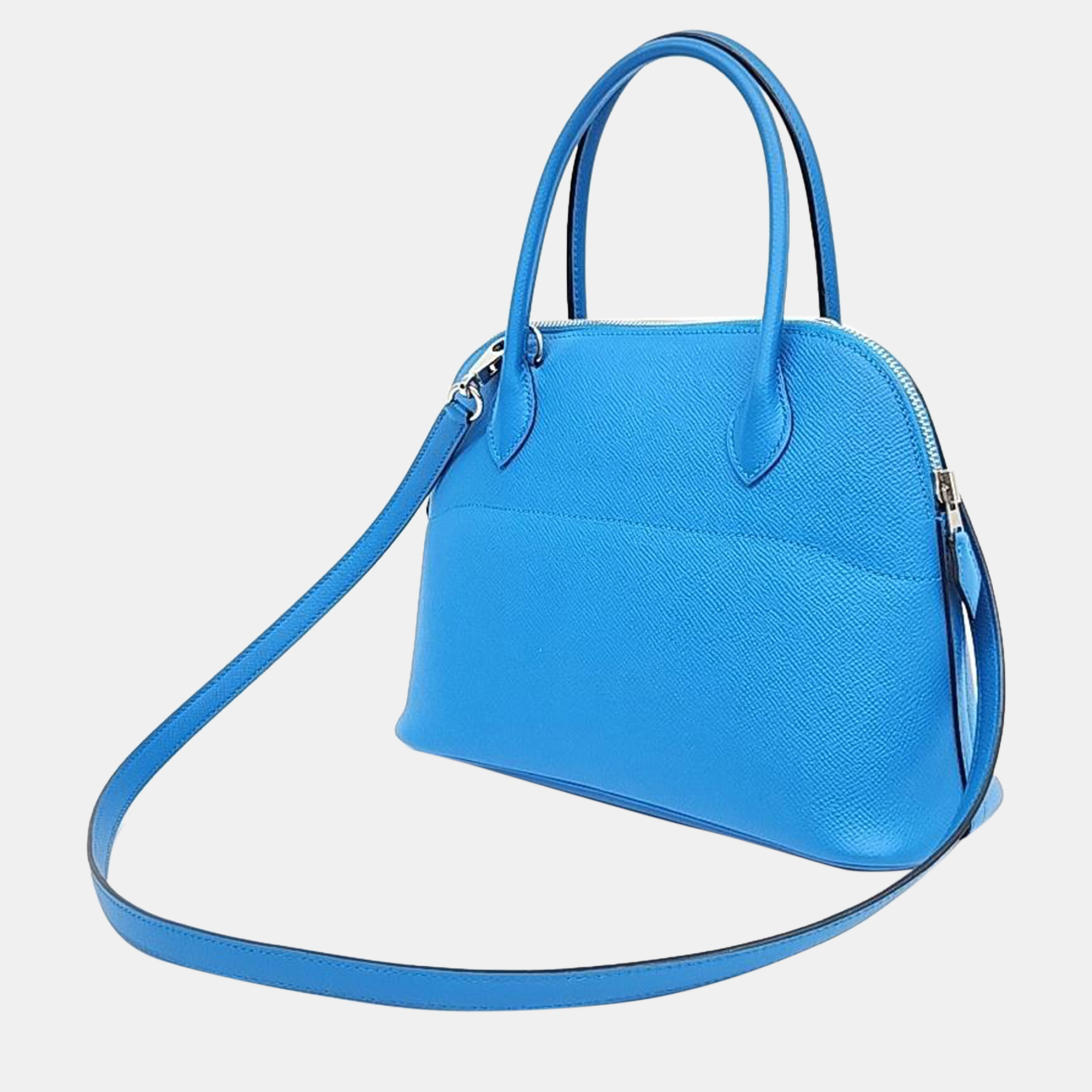 

Hermes Blue Leather Bolide 27 Bag