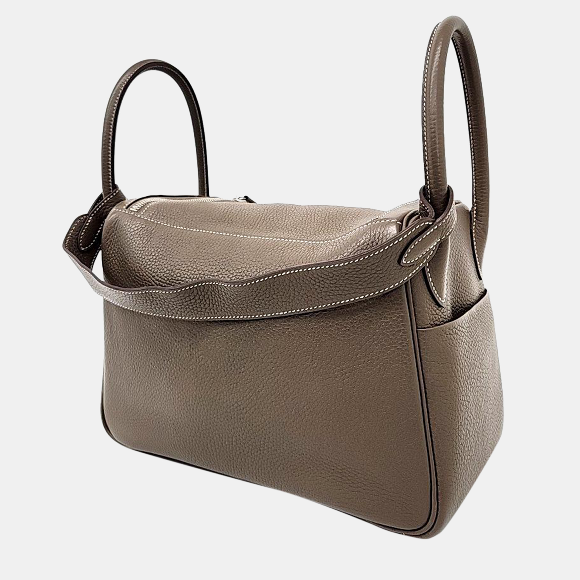 

Hermes Grey Leather Lindy 30 Bag