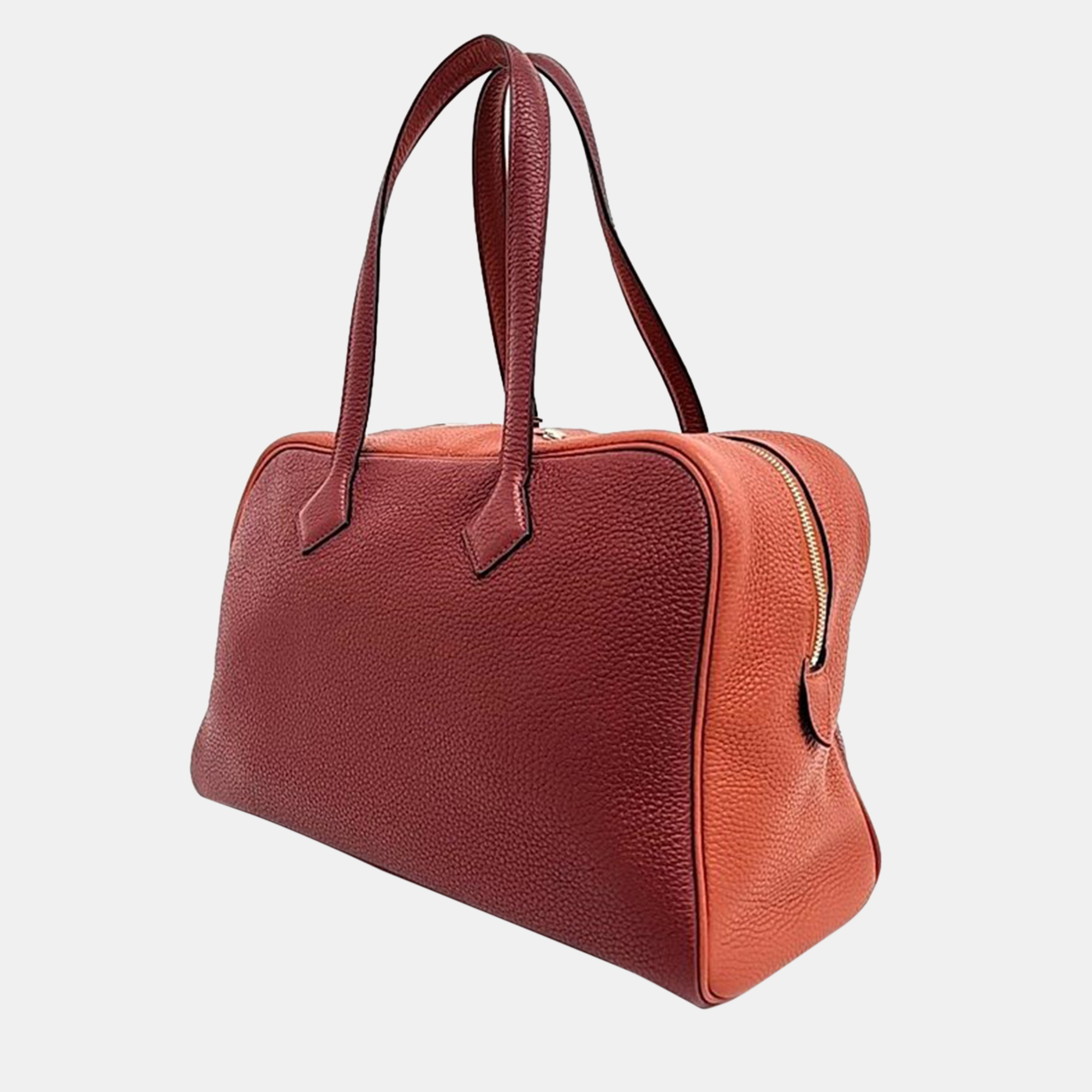 

Hermes Two-Tone Victoria2 Bag, Burgundy