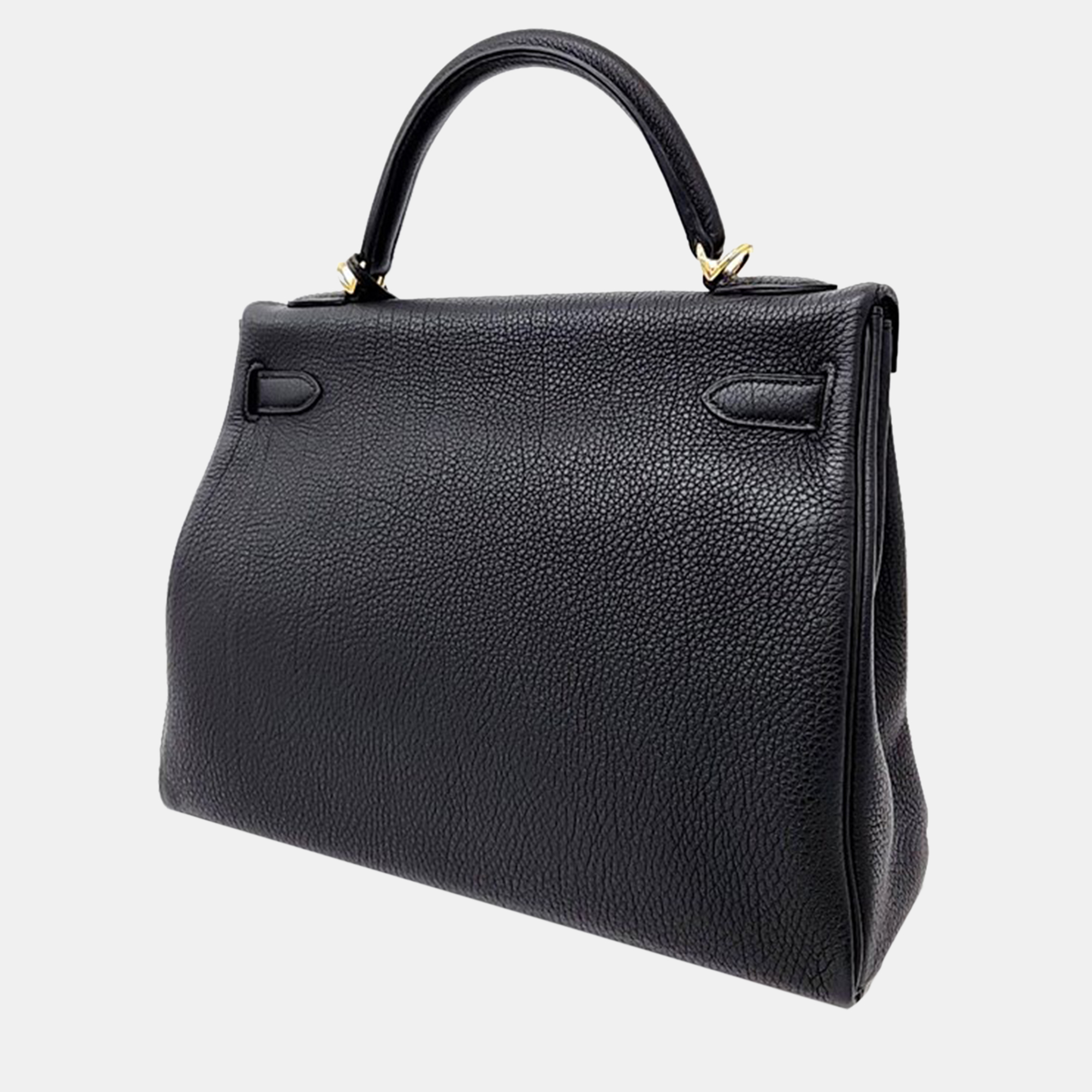

Hermes Black Leather Kelly 32 Bag