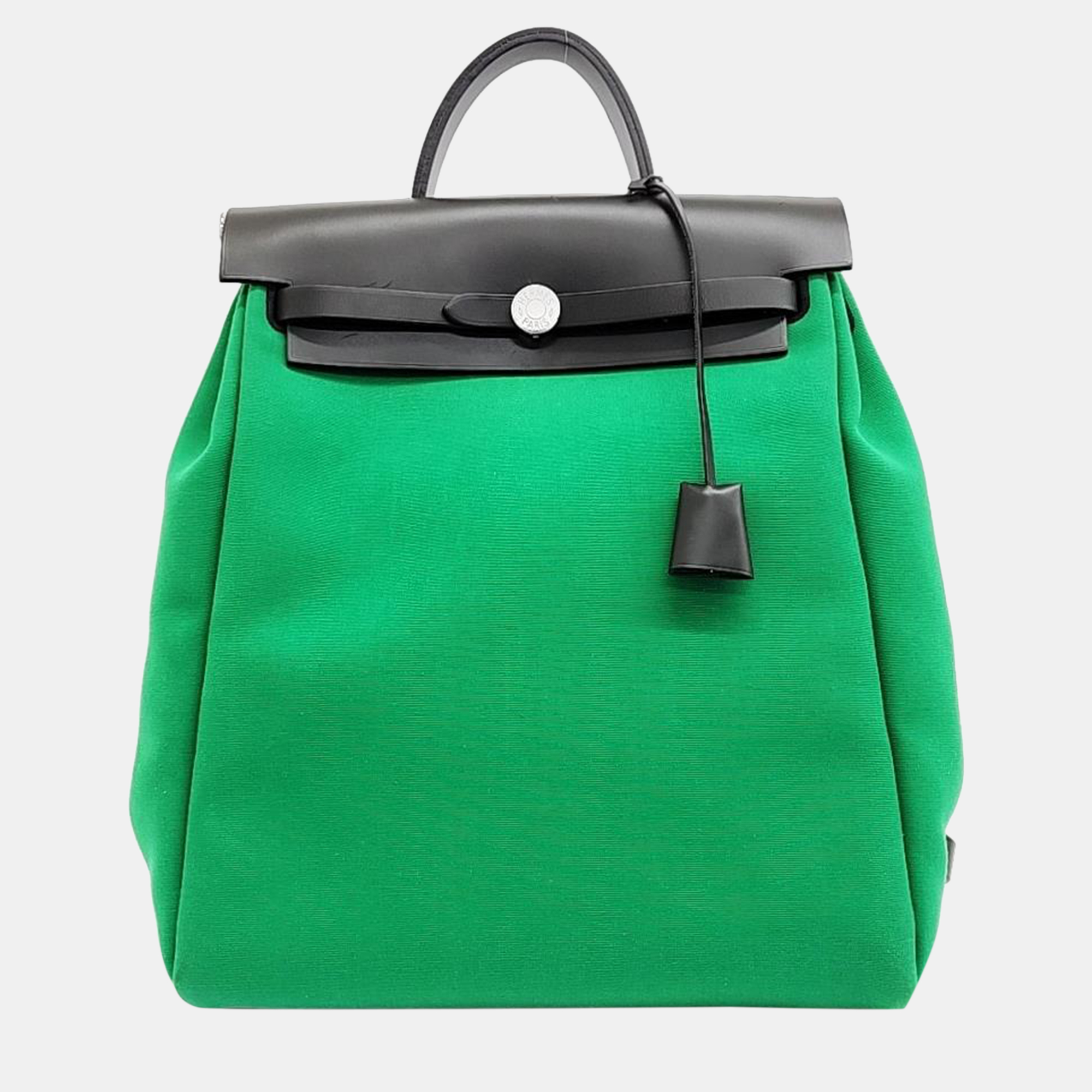 Pre-owned Hermes New Zip Er Backpack Bag In Black