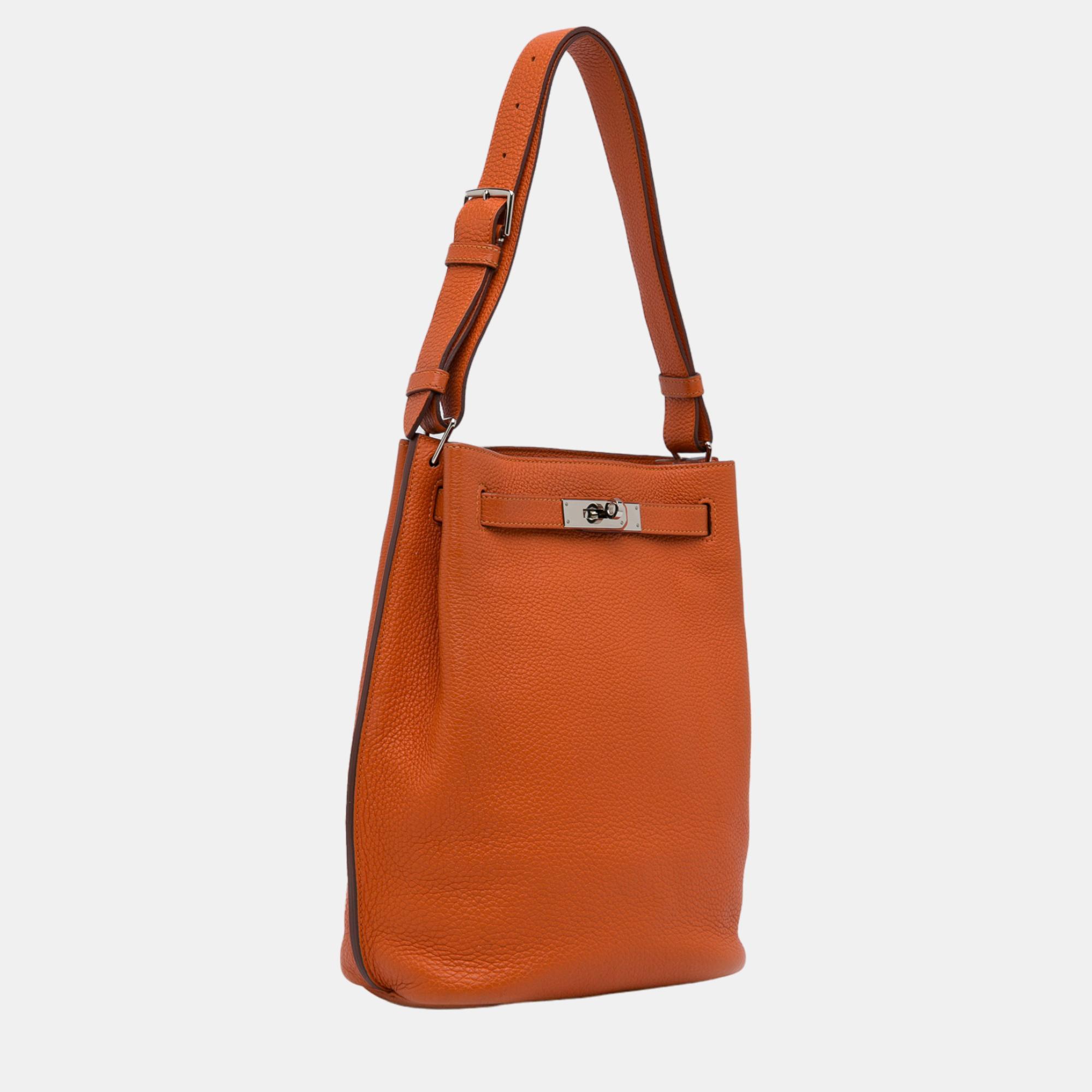 

Hermes Orange Togo So Kelly 22