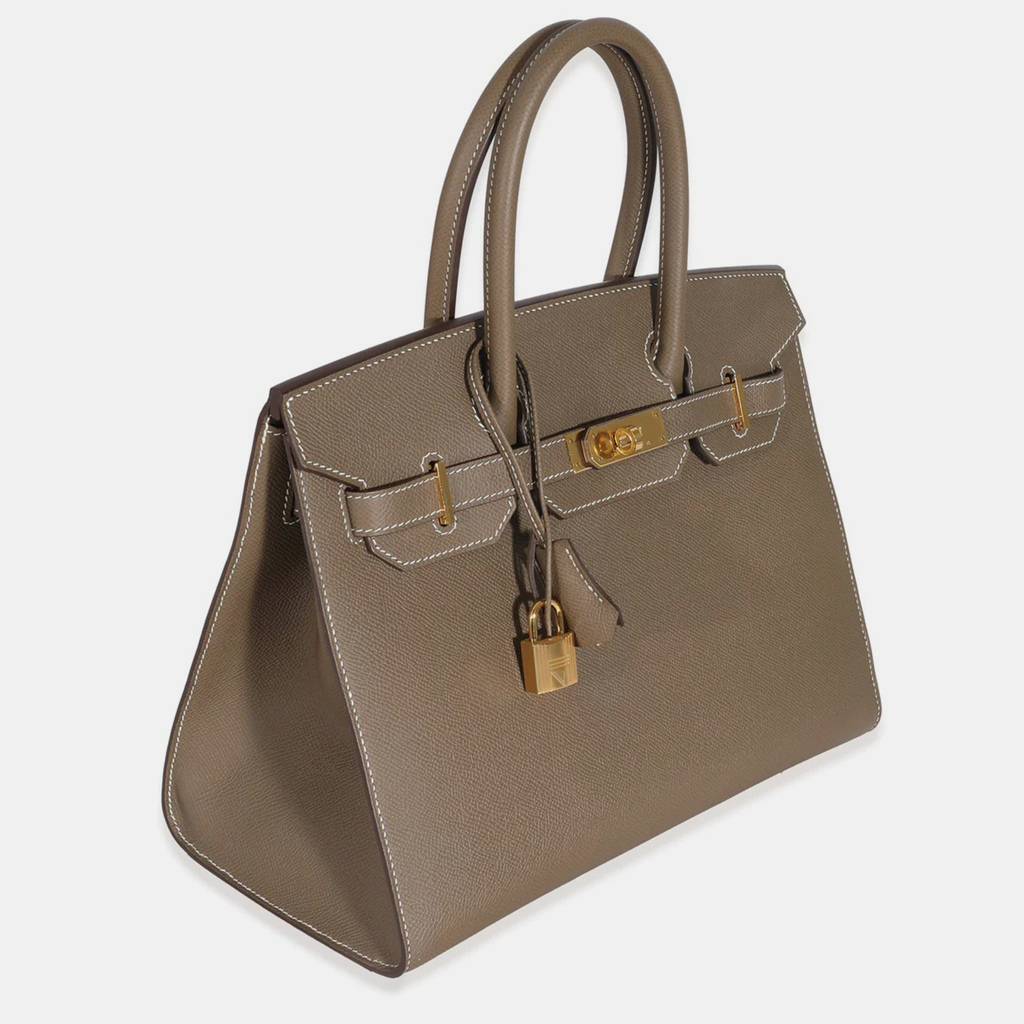 

Hermes Etoupe Epsom Sellier Birkin 30 GHW, Brown