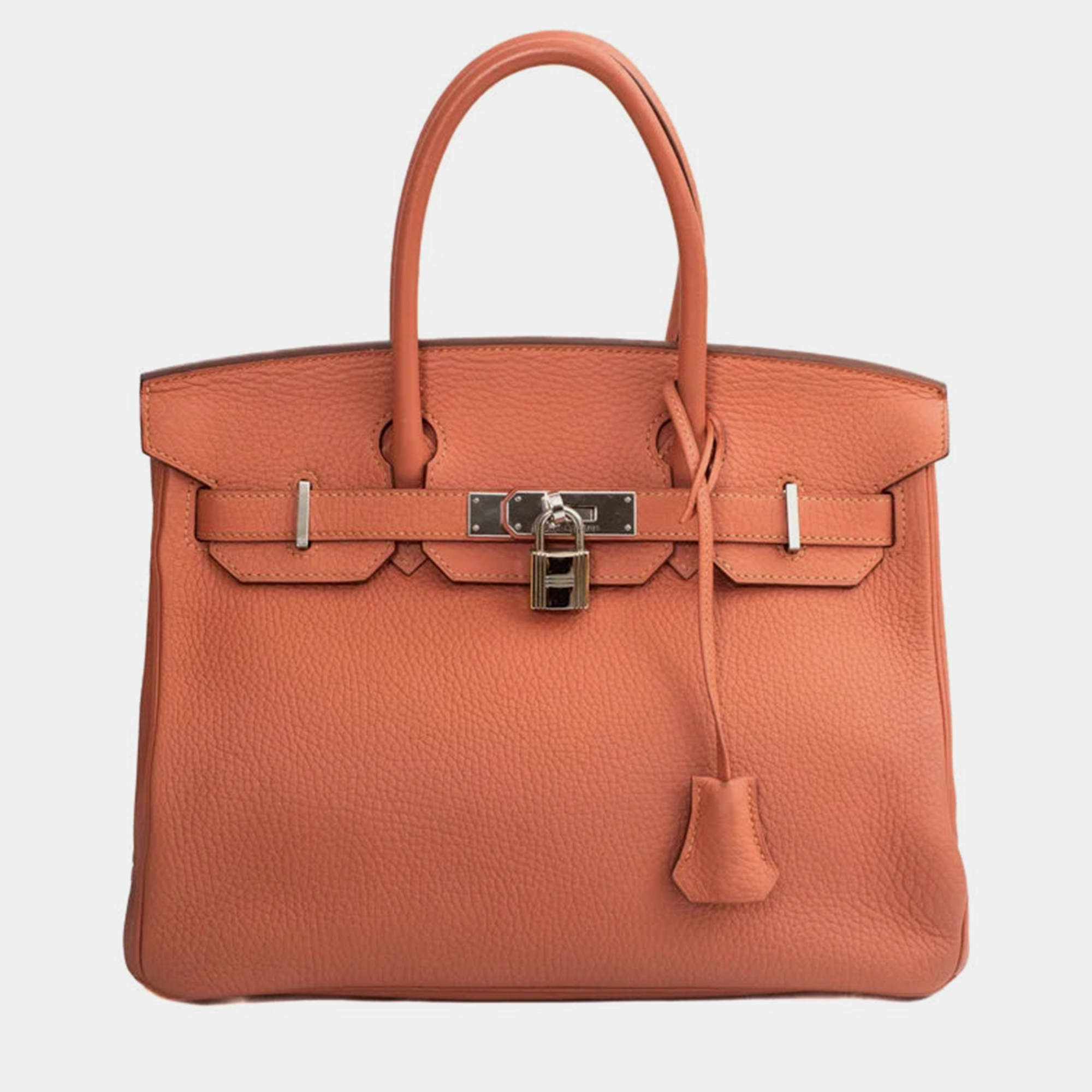 Pre-owned Hermes Pink Leather Birkin 30 Bag