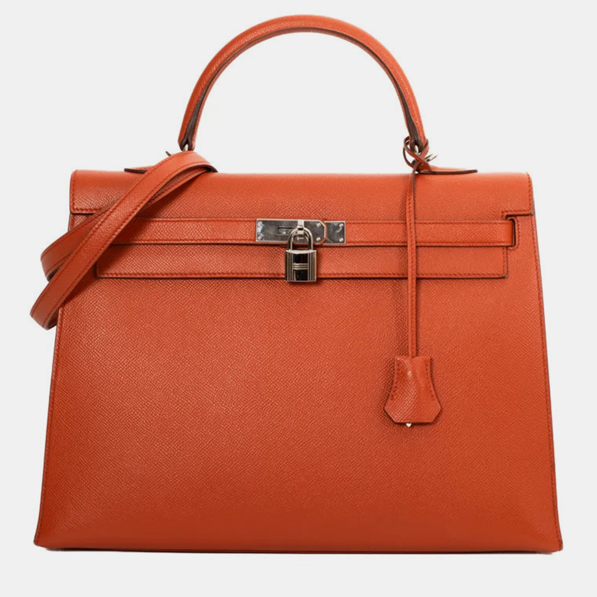 

Hermes Orange Epsom leather Kelly Sellier 35 Bag
