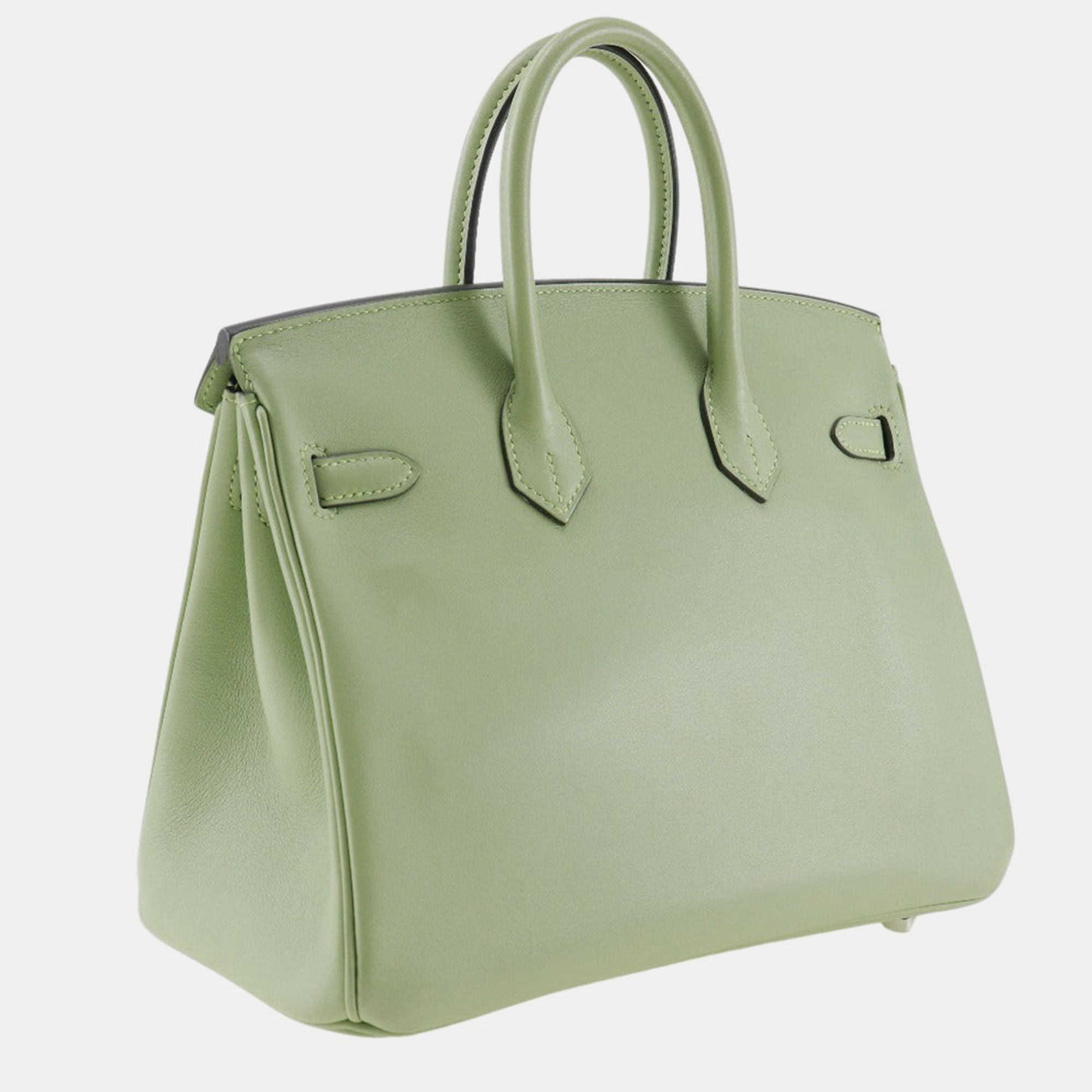 

Hermes Green Leather Birkin 25 handbag