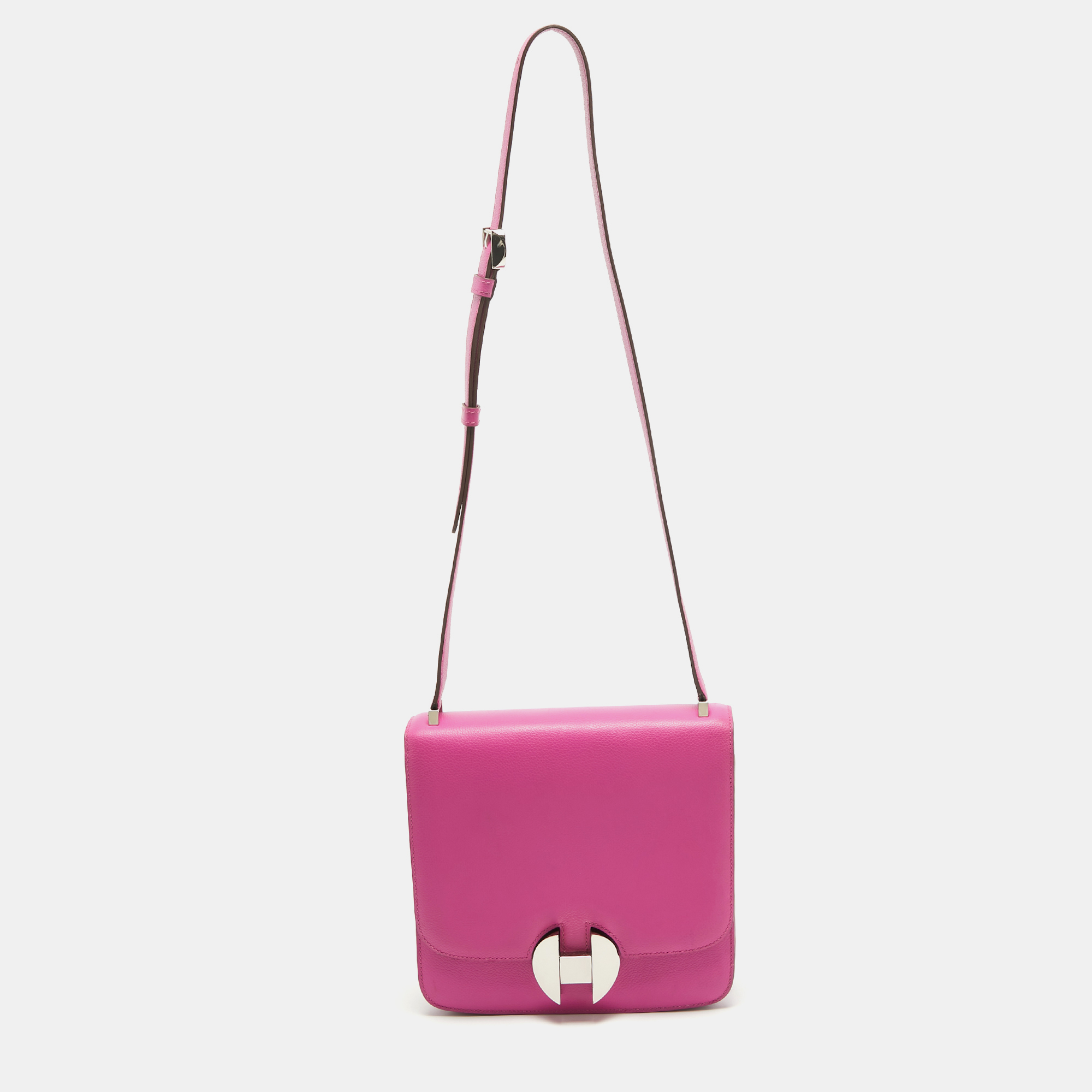 

Hermes Magnolia Evercolor Leather Palladium Finish 2002 - 20 Bag, Pink