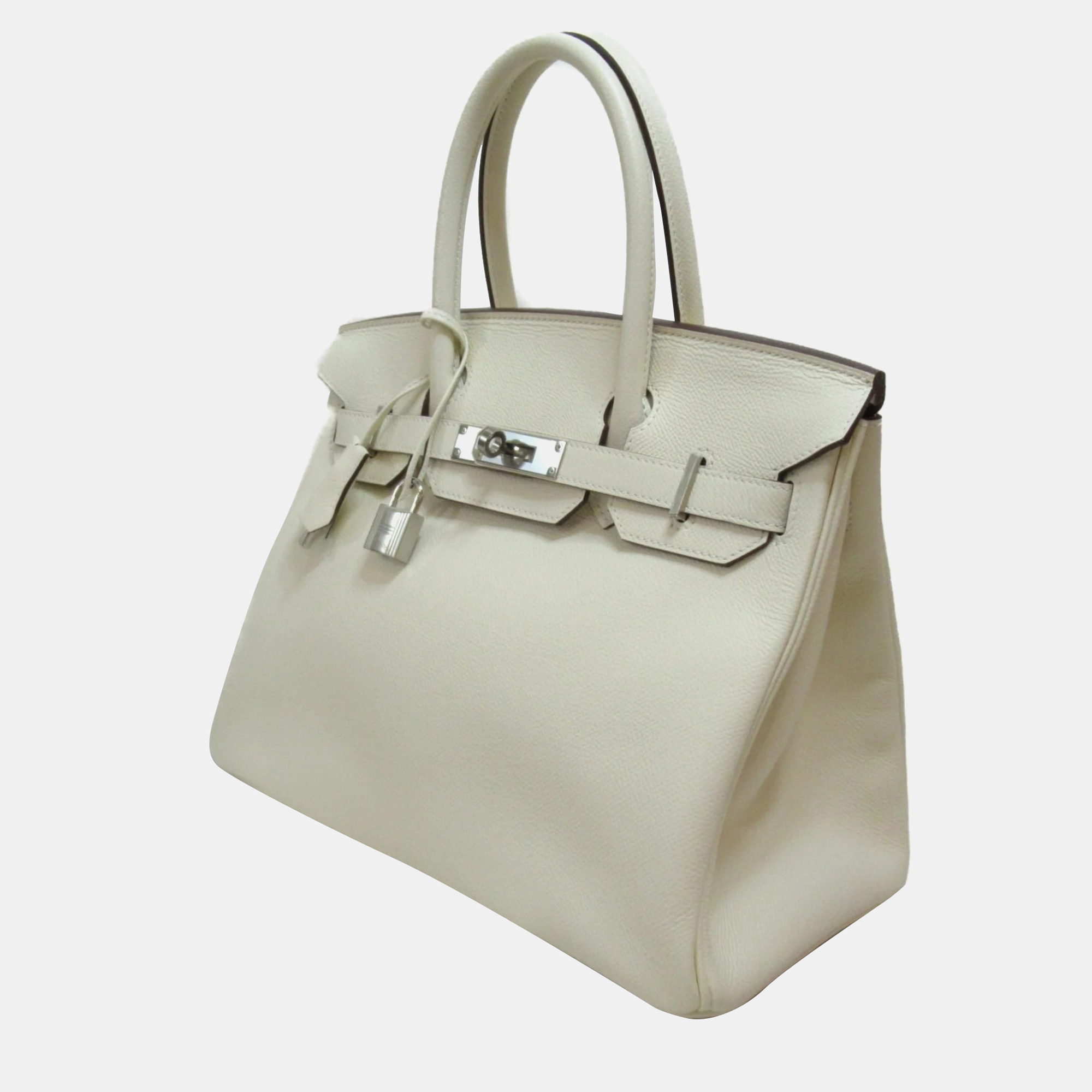 

HERMES Birkin 30 handbag Ivory Nata Epsom leather, White