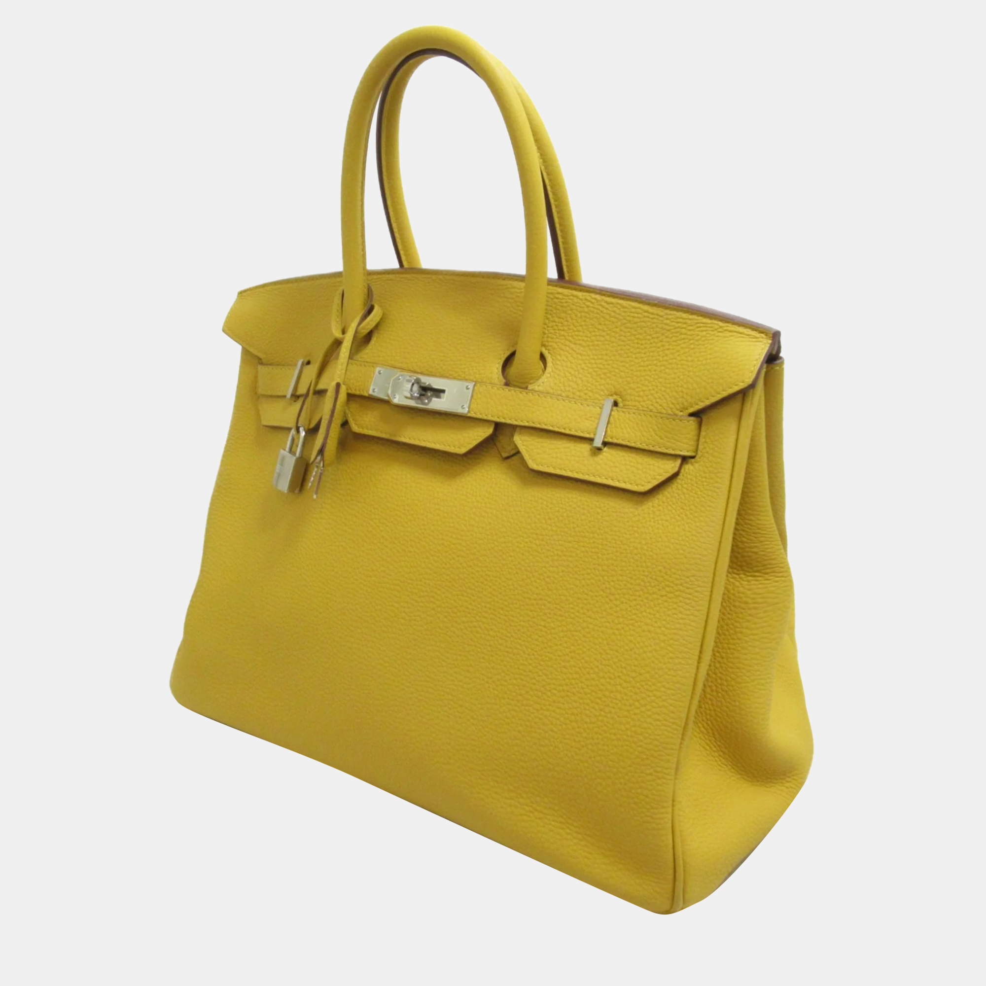 

HERMES Birkin 35 handbag Brown Jaune dor Togo leather