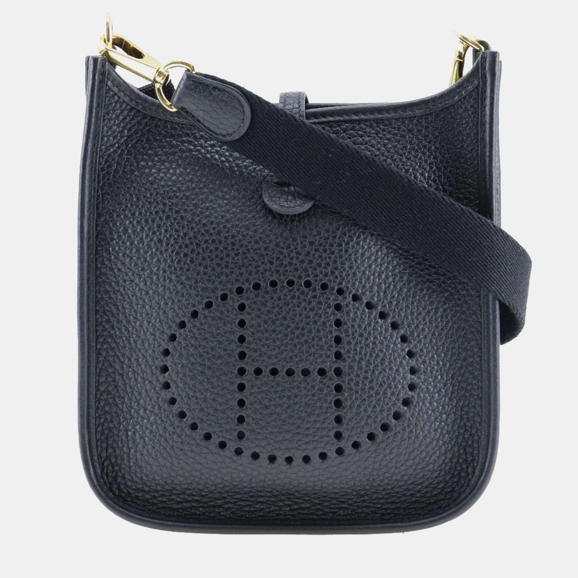 

HERMES Evelyne TPM Shoulder Bag Amazon Taurillon Clemence Made in France 2020 Black/Gold Hardware Y Crossbody Snap Button EvelyneTPM Women's