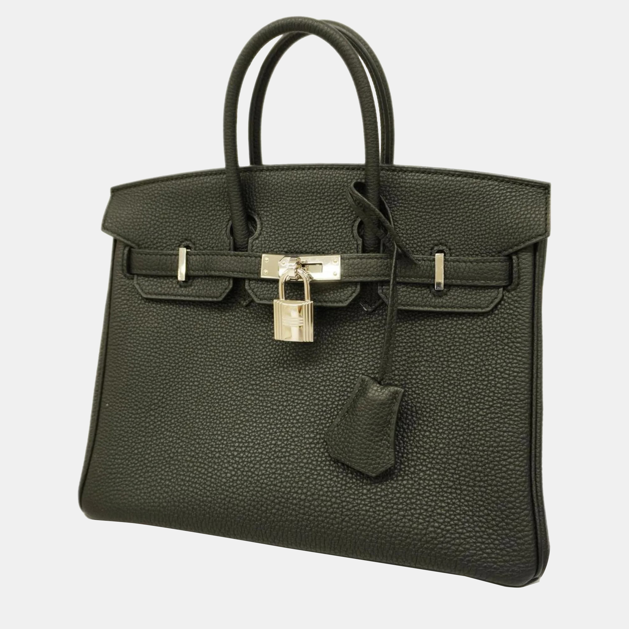 

Hermes handbag Birkin 25 Togo black silver hardware ladies