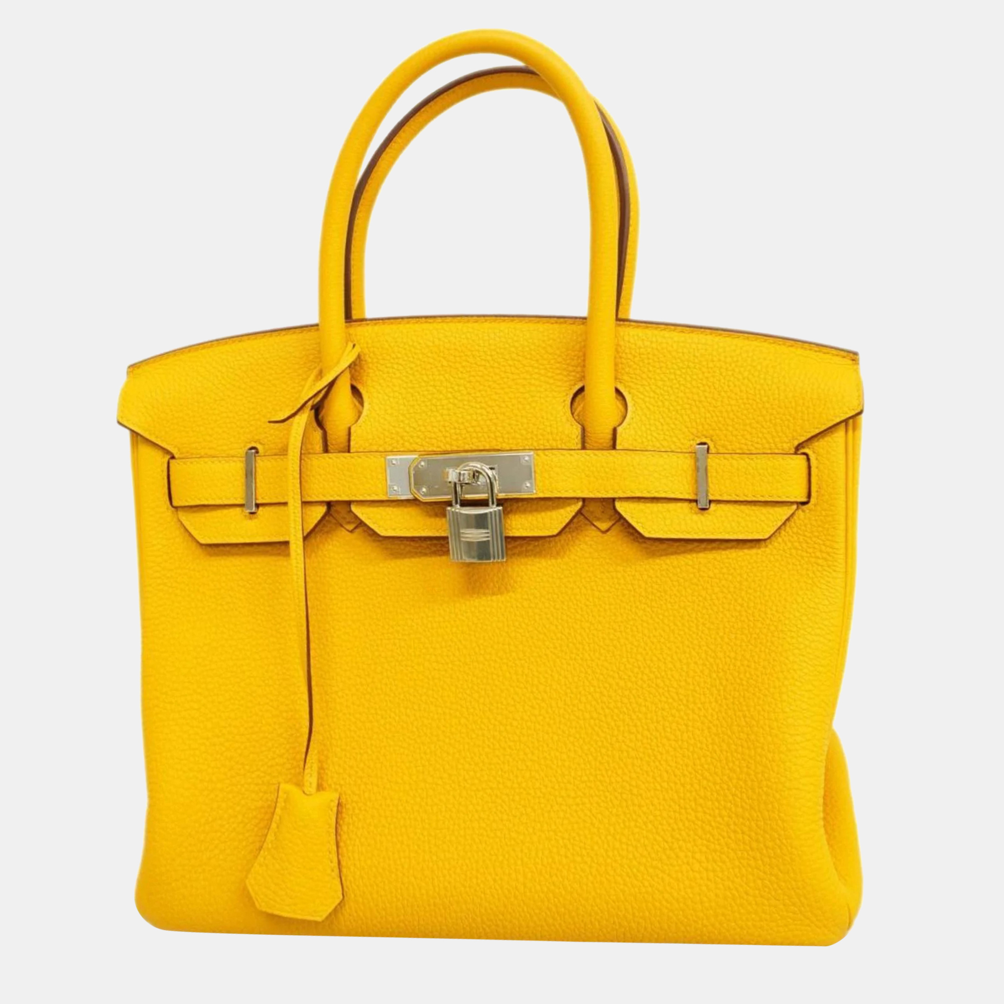 

Hermes Handbag Birkin 30 Togo Jaune Ambre Silver Hardware Ladies, Yellow