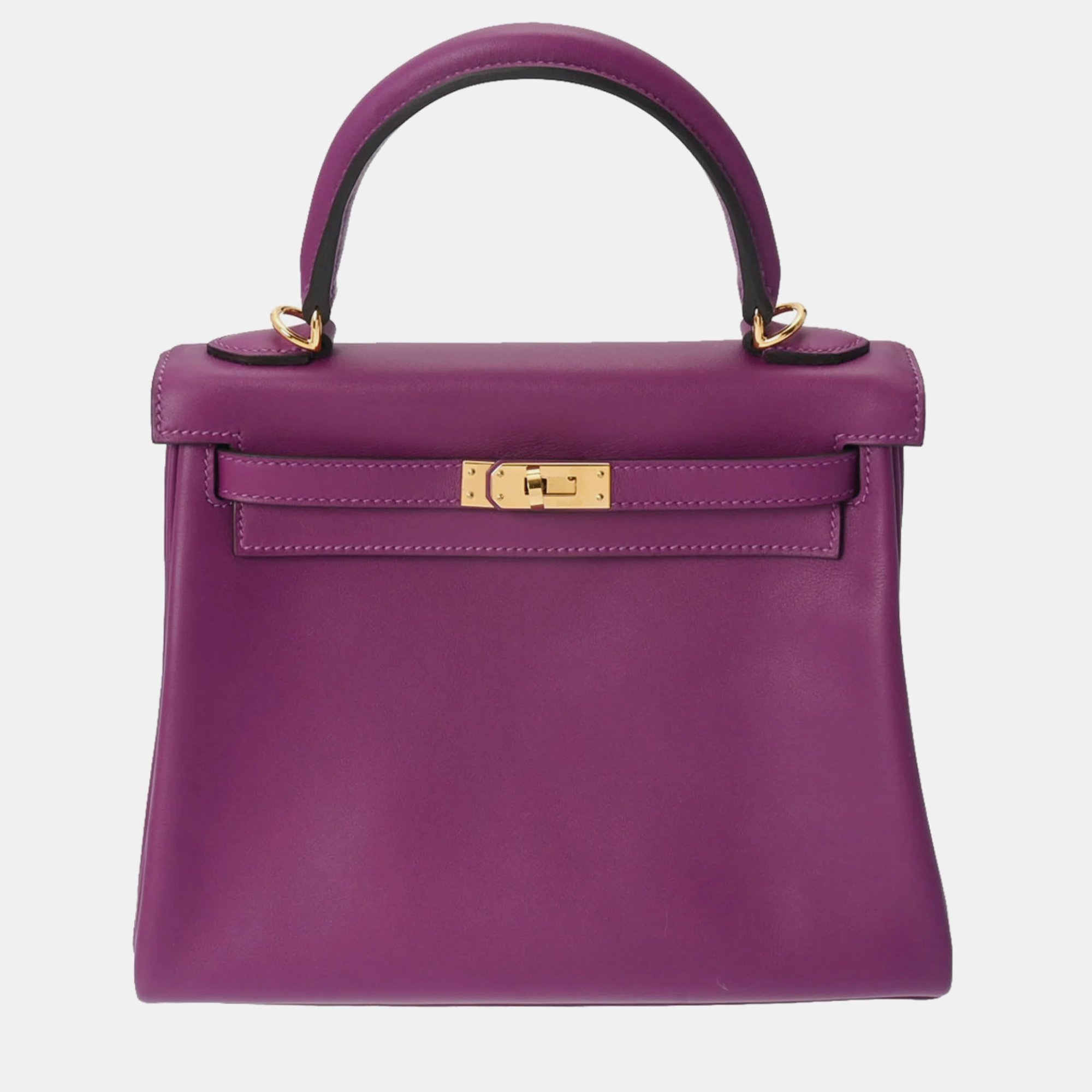 

HERMES Kelly 32 Inner Stitch Anemone Y Engraved (around 2020) Women's Swift Handbag, Purple