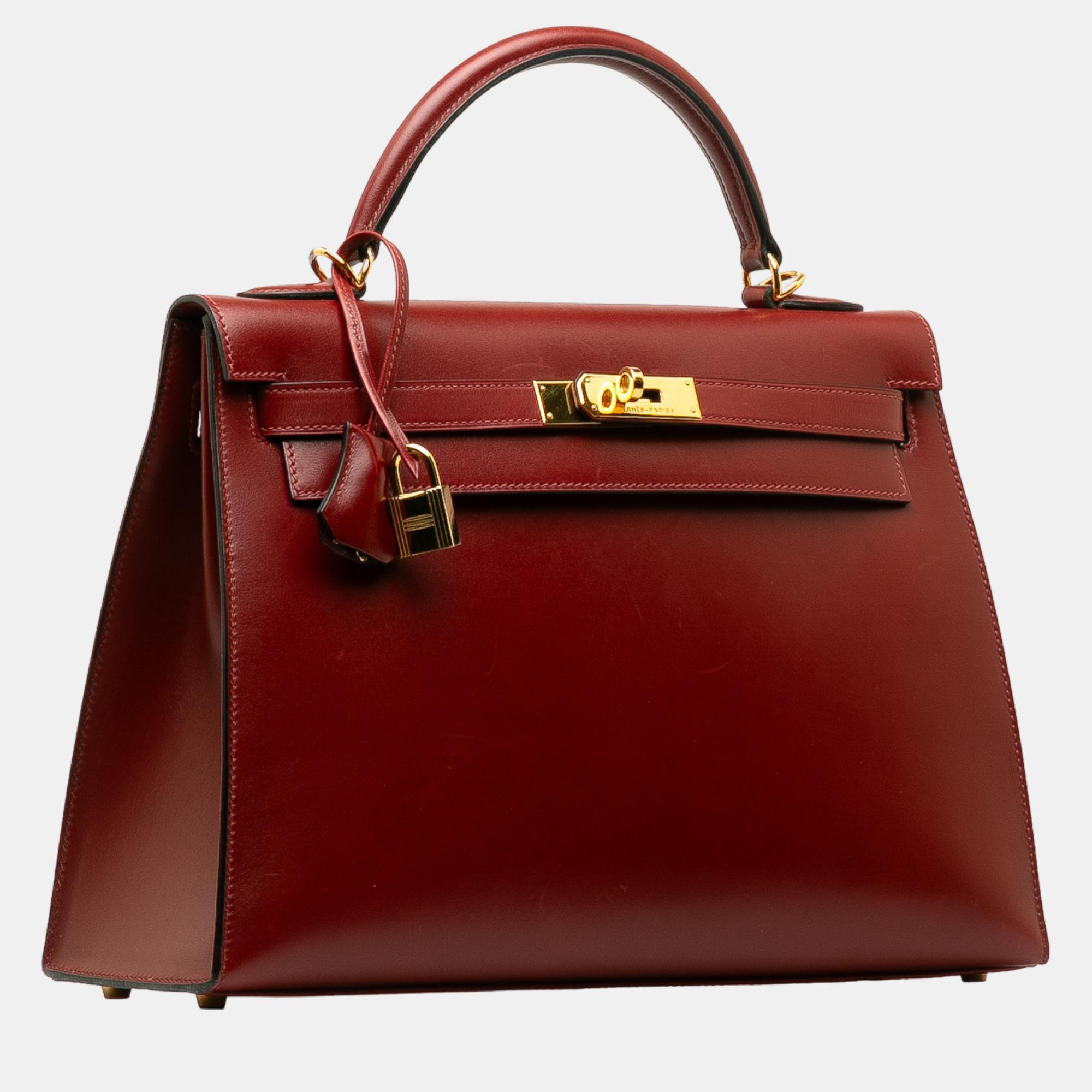 

Hermes Red 2003 Box Calf Kelly 32